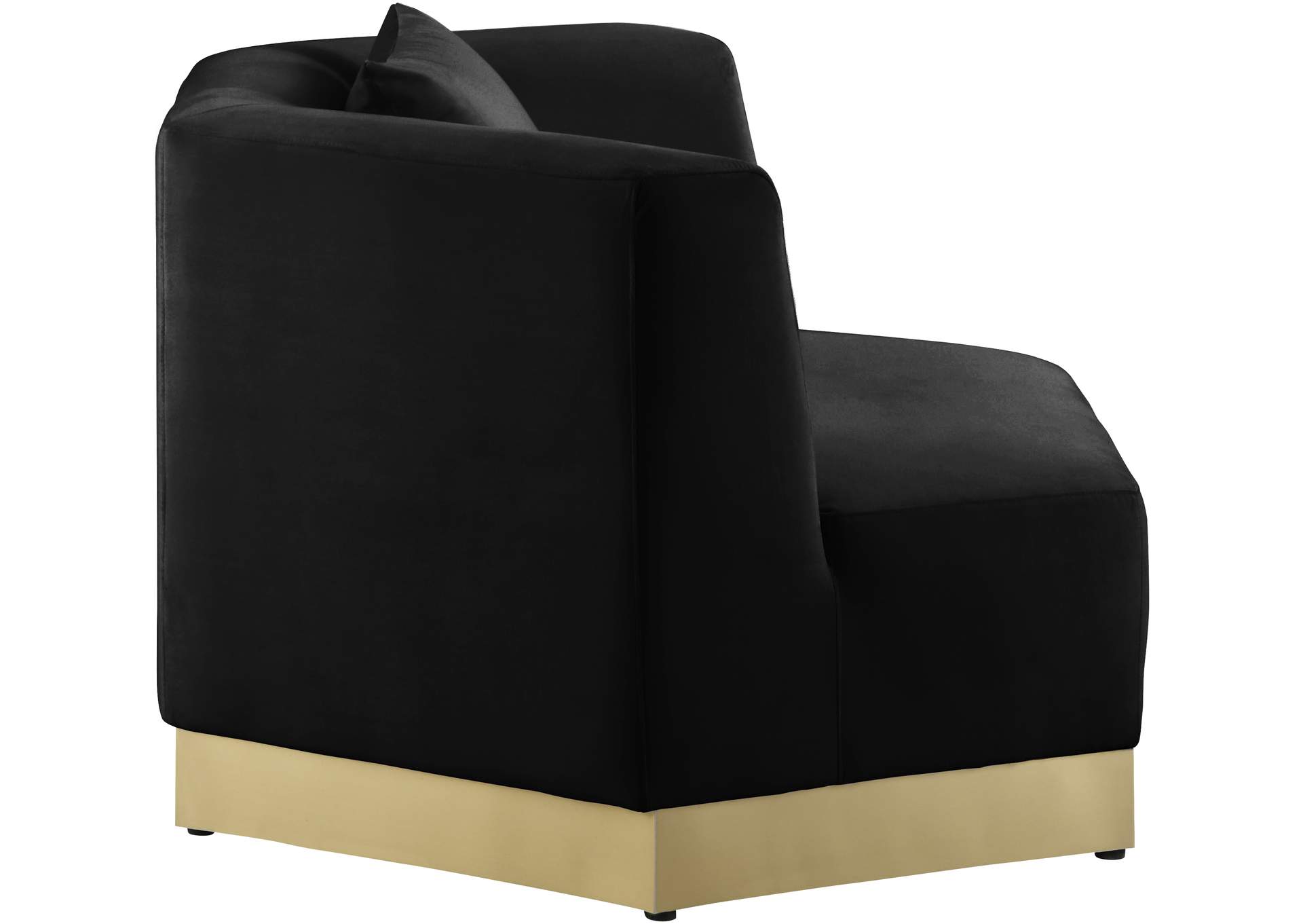 Marquis Black Velvet Chair,Meridian Furniture