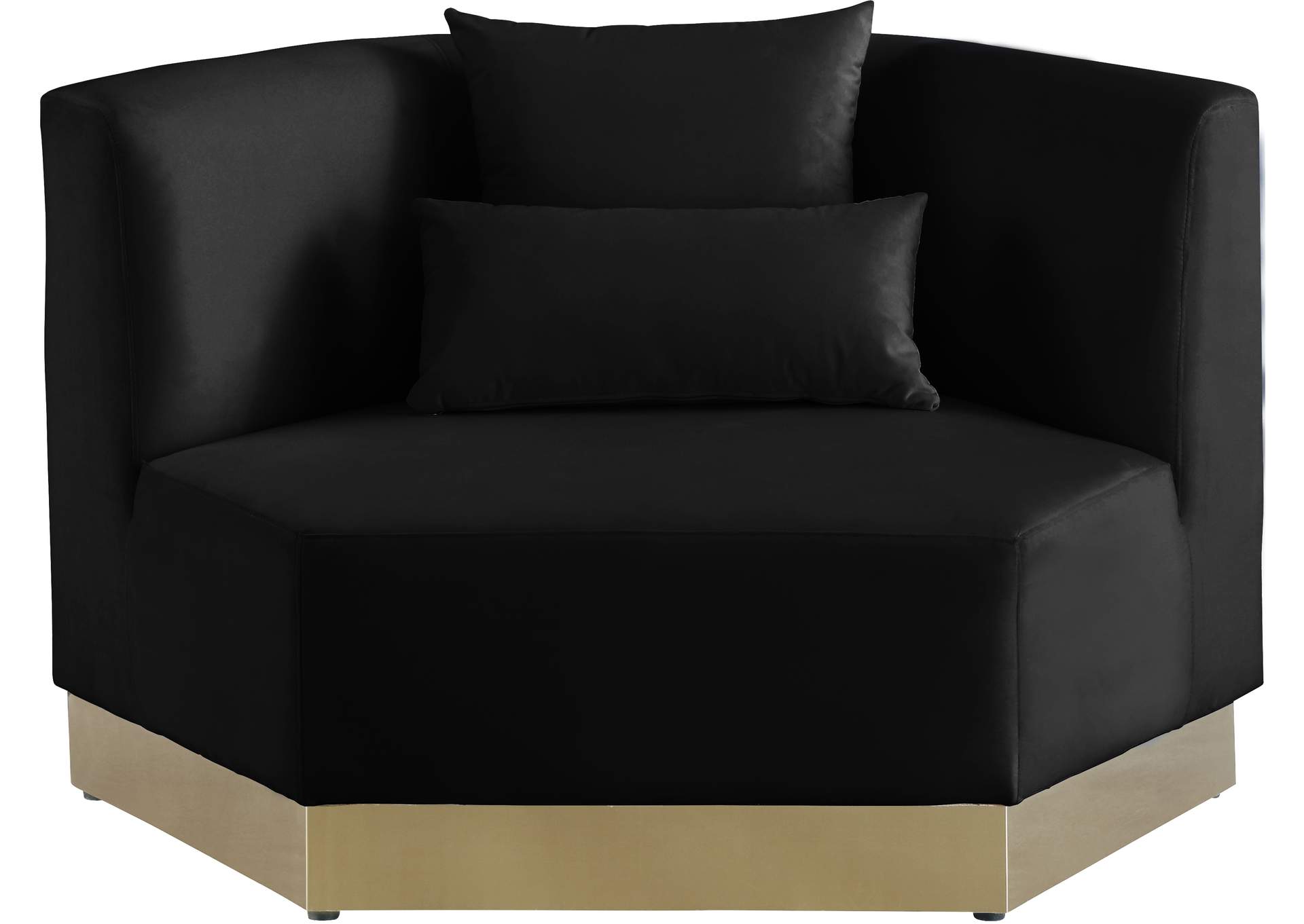 Marquis Black Velvet Chair,Meridian Furniture