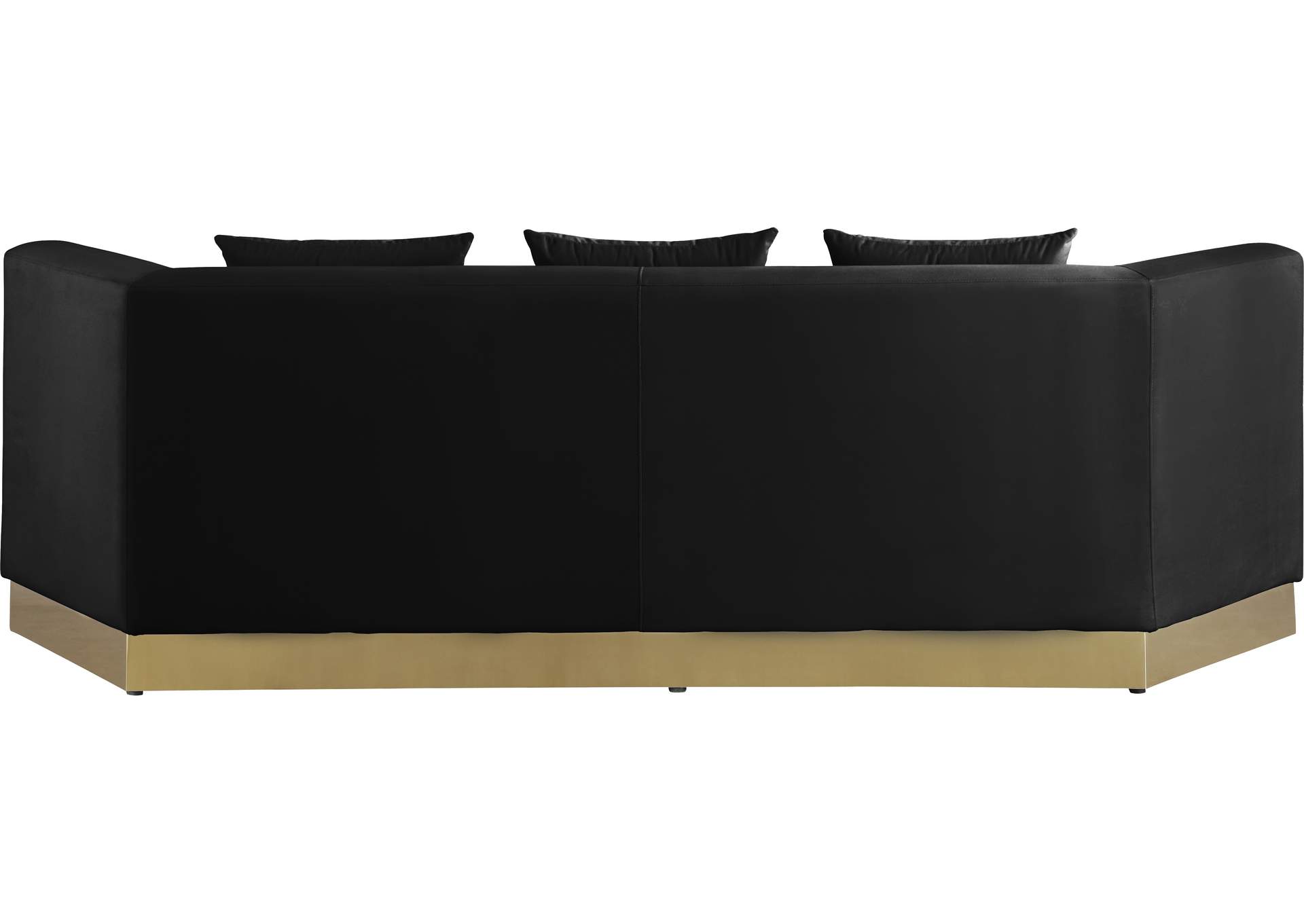 Marquis Black Velvet Sofa,Meridian Furniture