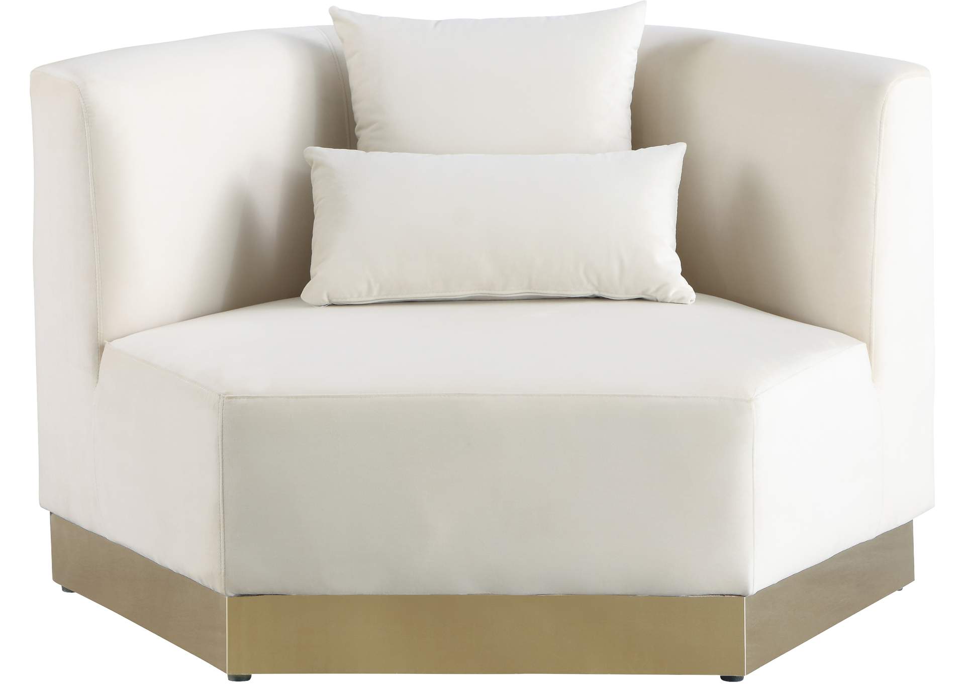 Marquis Cream Velvet Chair,Meridian Furniture