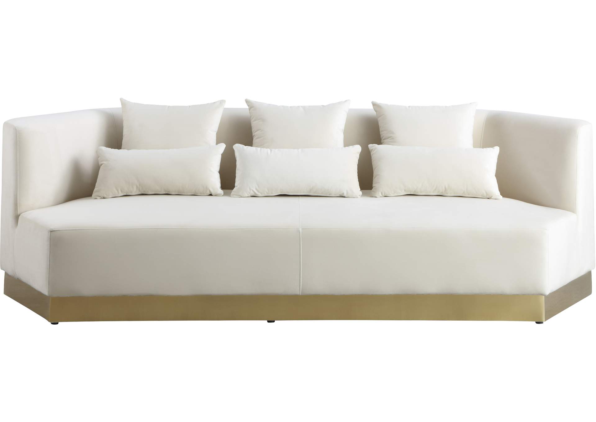 Marquis Cream Velvet Sofa,Meridian Furniture