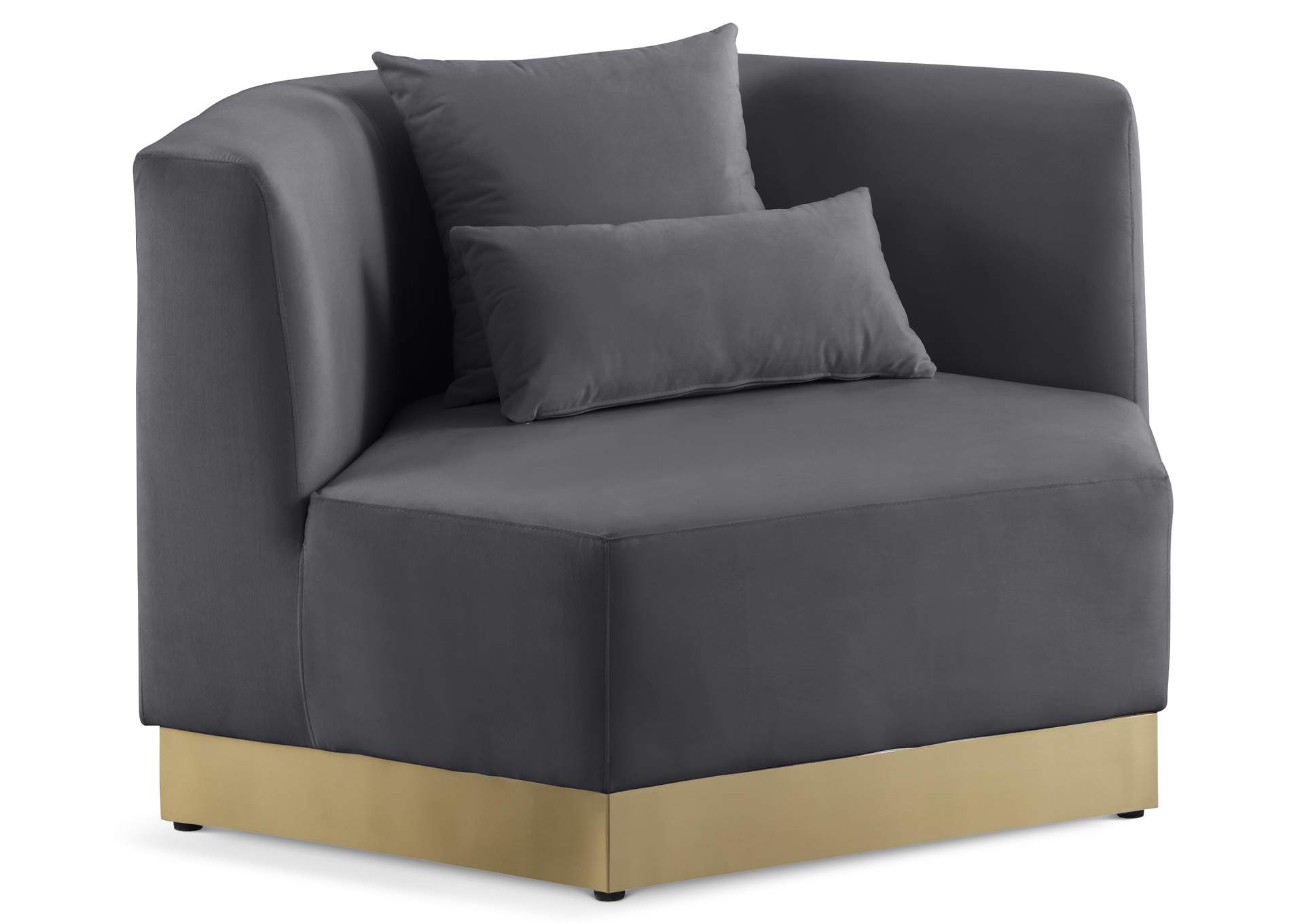 Marquis Grey Velvet Chair,Meridian Furniture