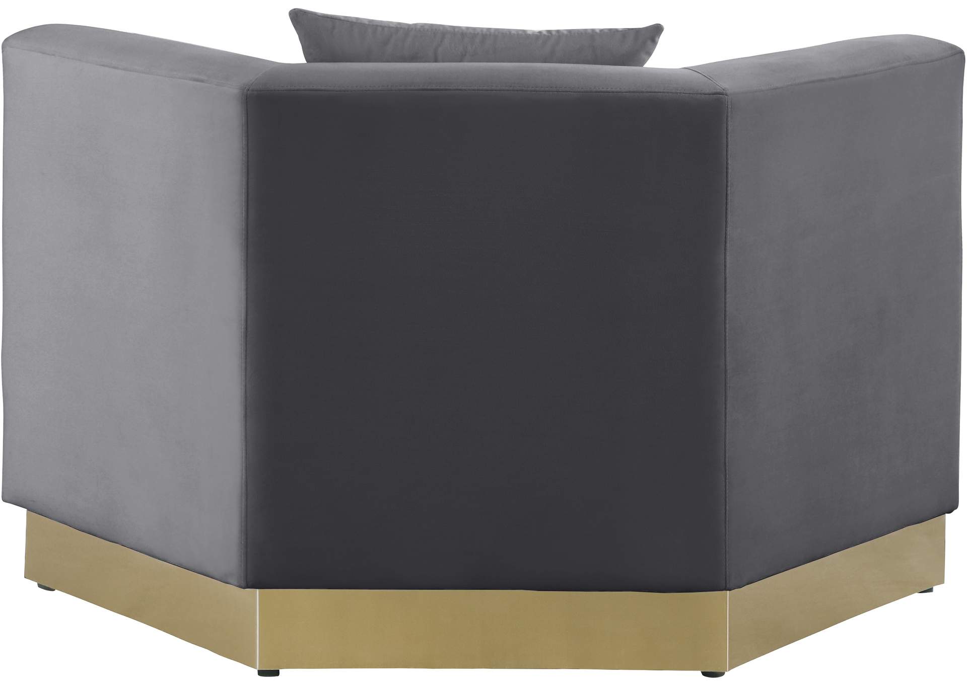 Marquis Grey Velvet Chair,Meridian Furniture