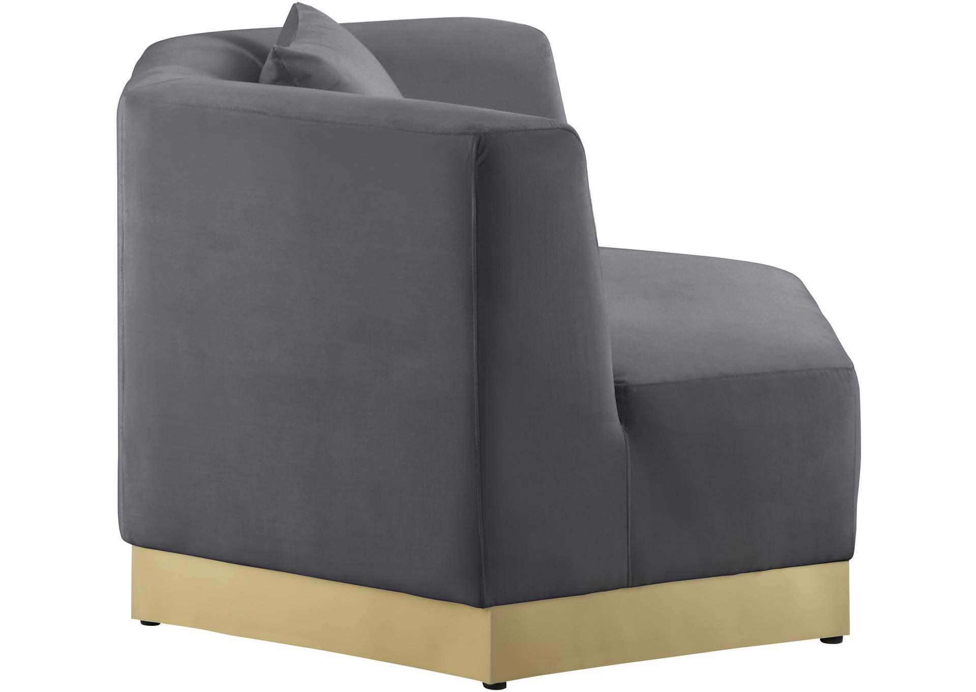 Marquis Grey Velvet Chair,Meridian Furniture