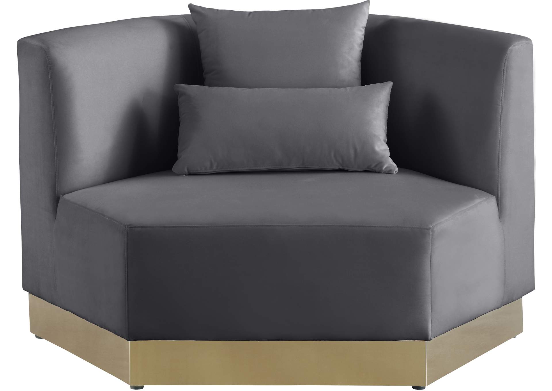 Marquis Grey Velvet Chair,Meridian Furniture