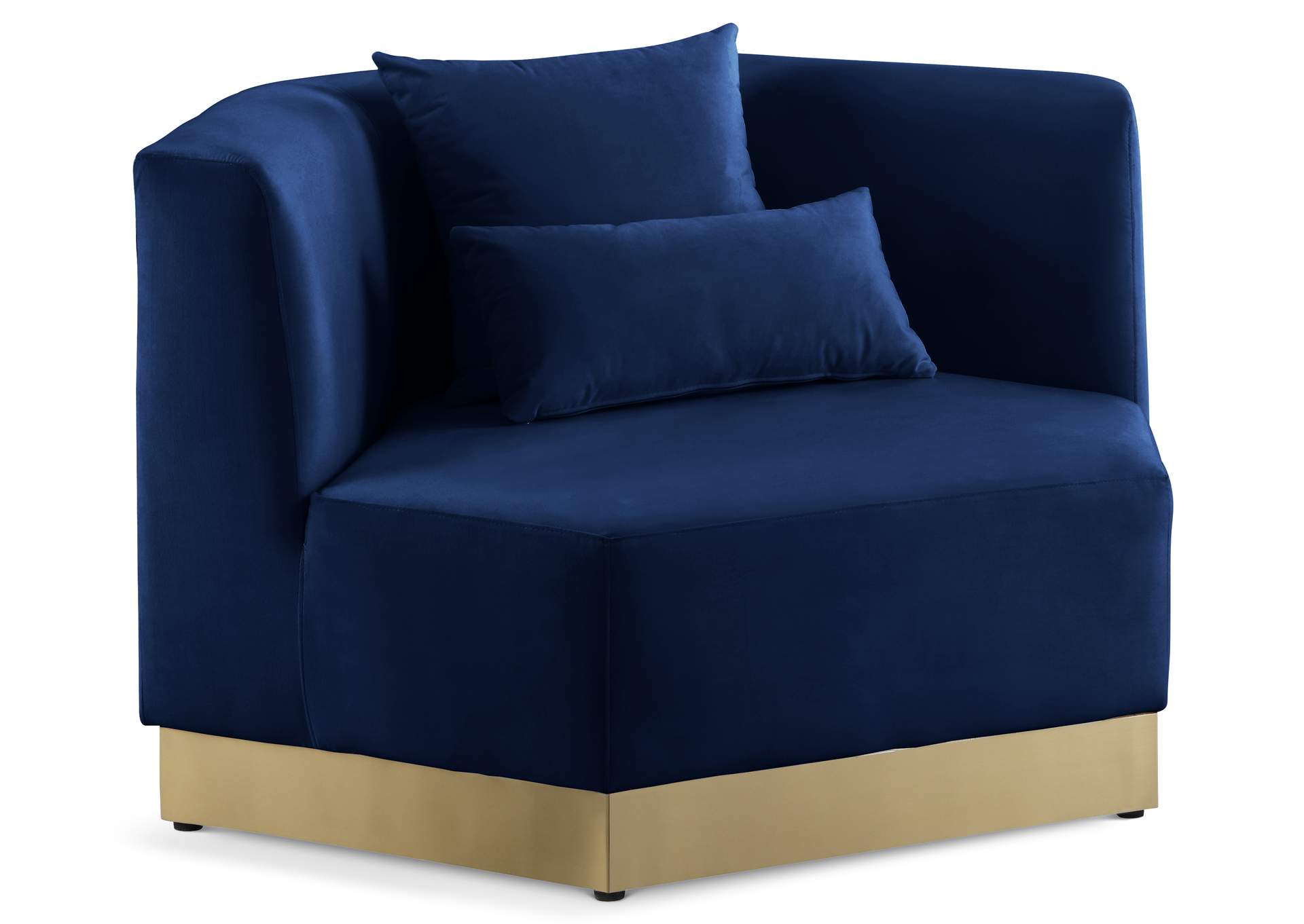 Marquis Navy Velvet Chair,Meridian Furniture