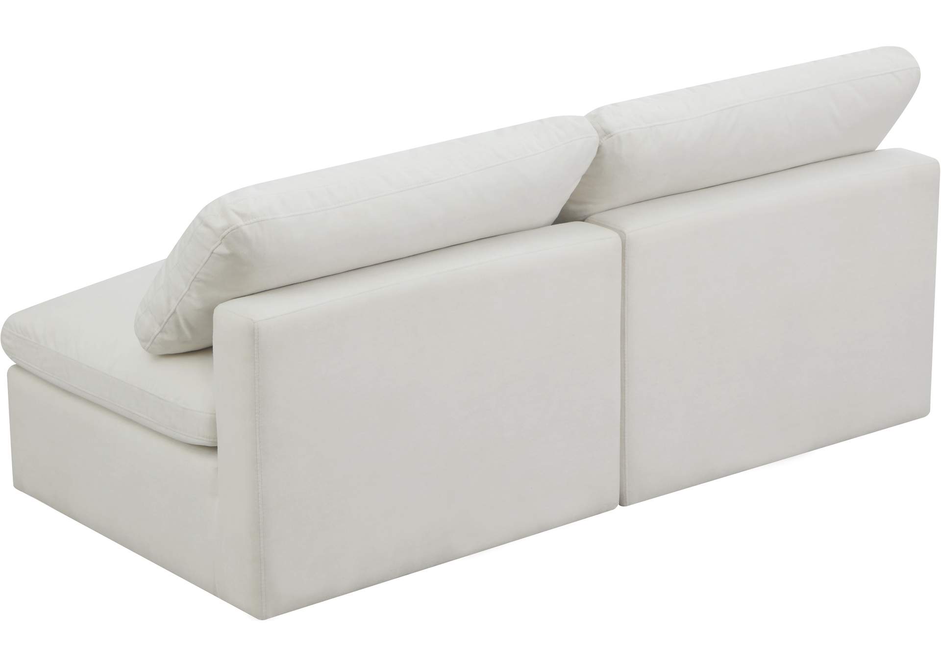 Plush Cream Velvet Standard Comfort Modular Sofa,Meridian Furniture