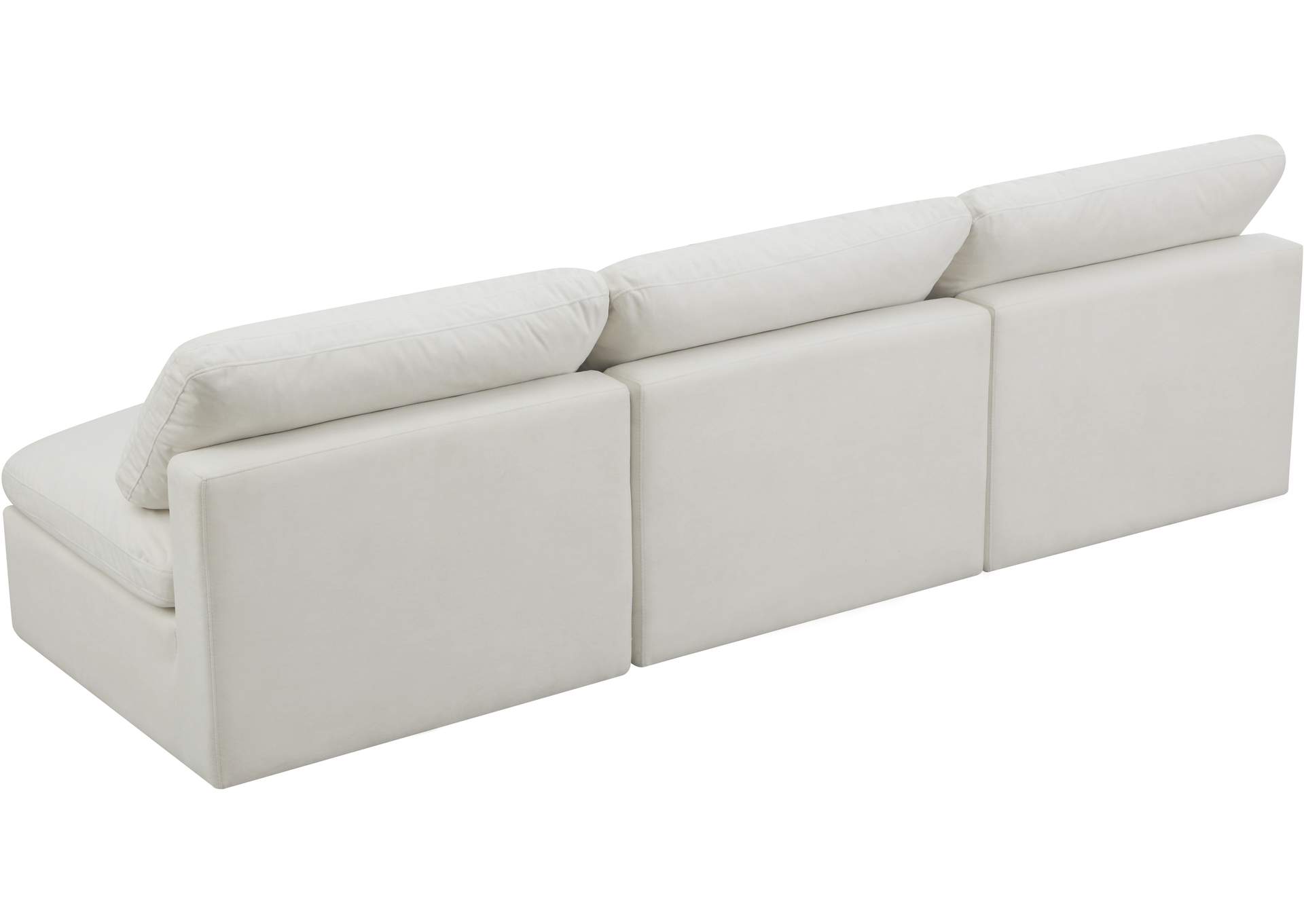 Plush Cream Velvet Standard Comfort Modular Sofa,Meridian Furniture