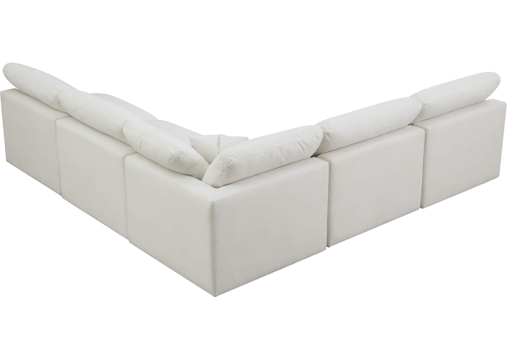 Plush Cream Velvet Standard Comfort Modular Sectional,Meridian Furniture