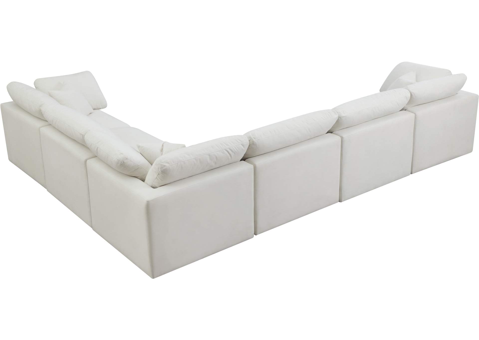 Plush Cream Velvet Standard Comfort Modular Sectional,Meridian Furniture