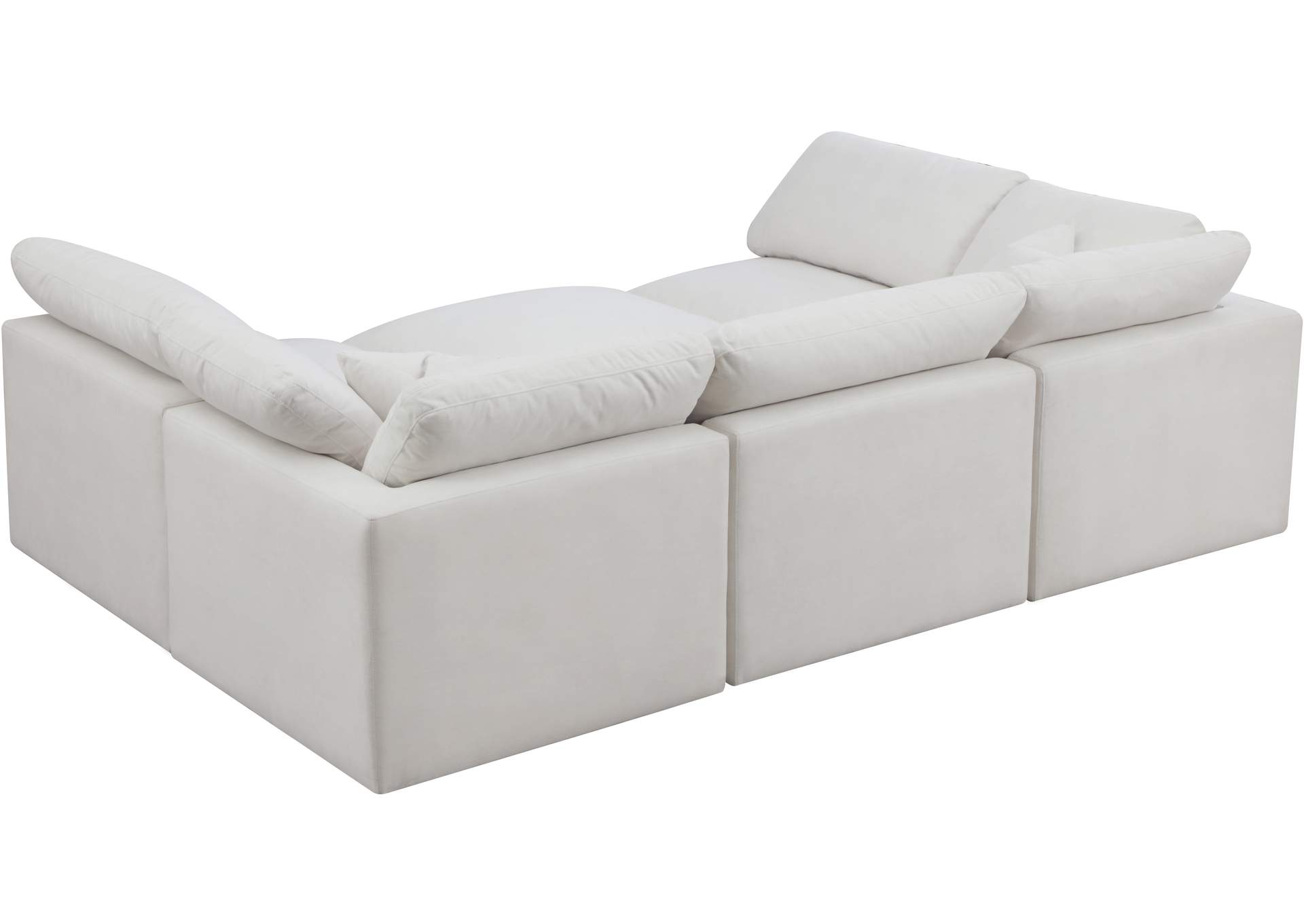 Plush Cream Velvet Standard Comfort Modular Sectional,Meridian Furniture