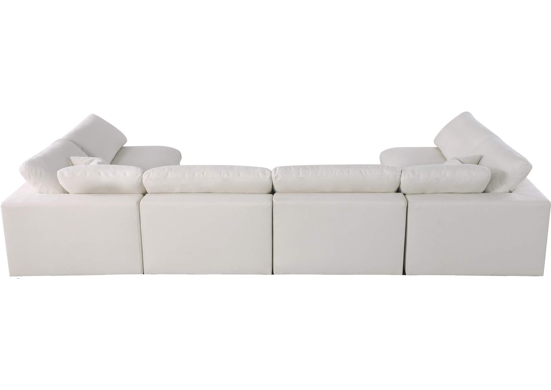 Plush Cream Velvet Standard Comfort Modular Sectional,Meridian Furniture