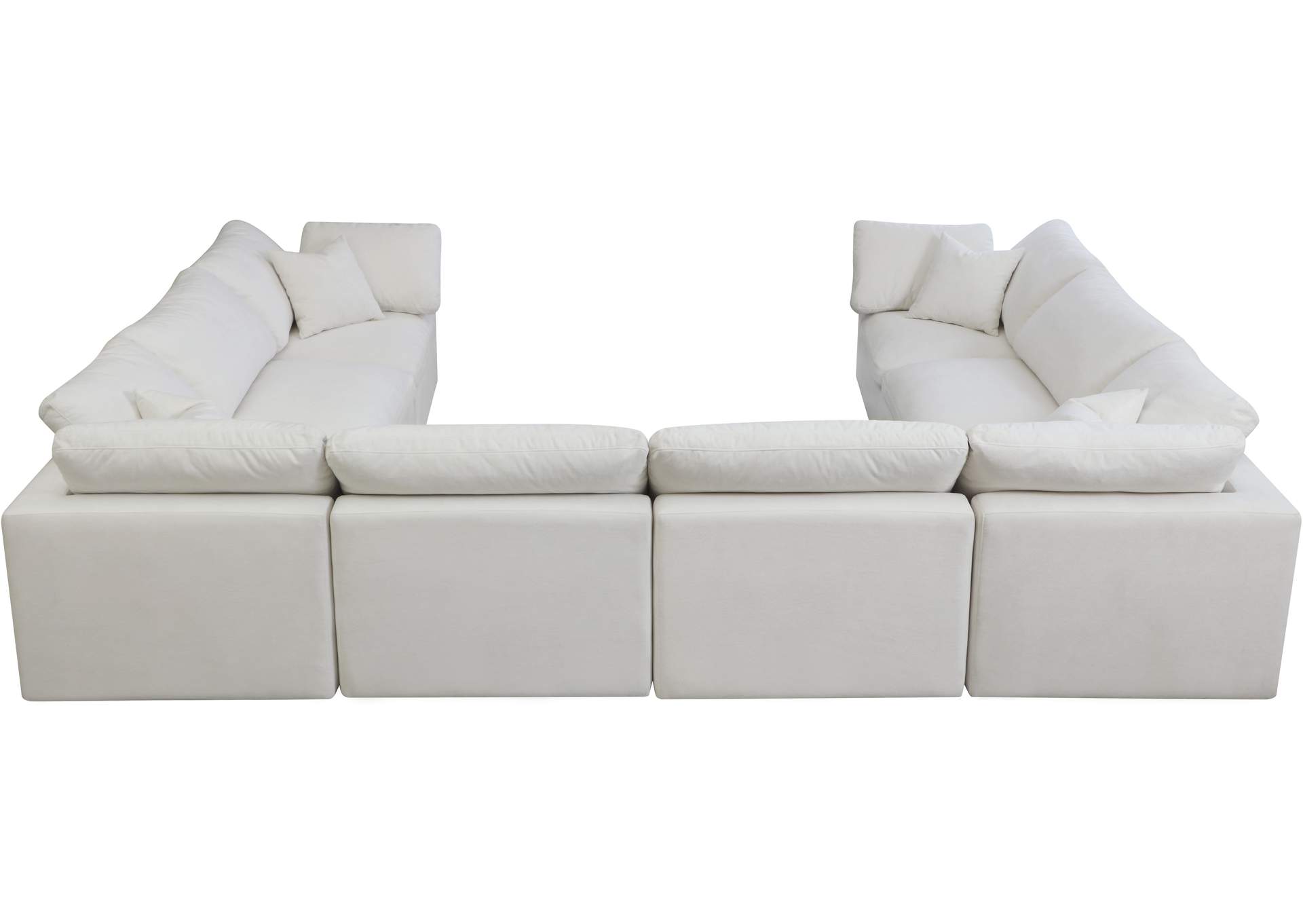 Plush Cream Velvet Standard Comfort Modular Sectional,Meridian Furniture