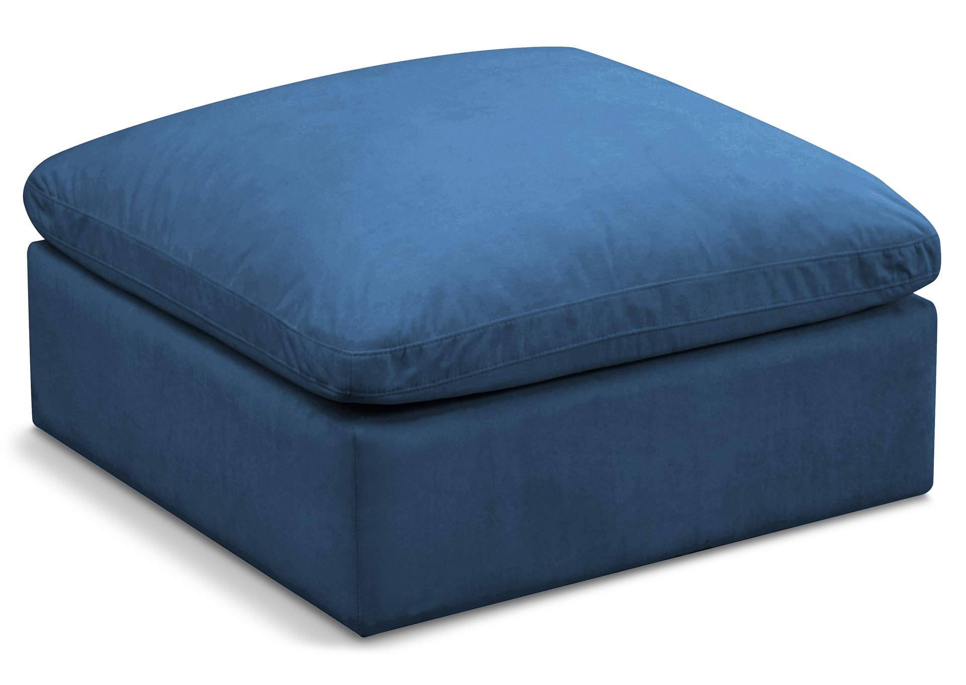 Plush Navy Velvet Standard Comfort Modular Ottoman,Meridian Furniture