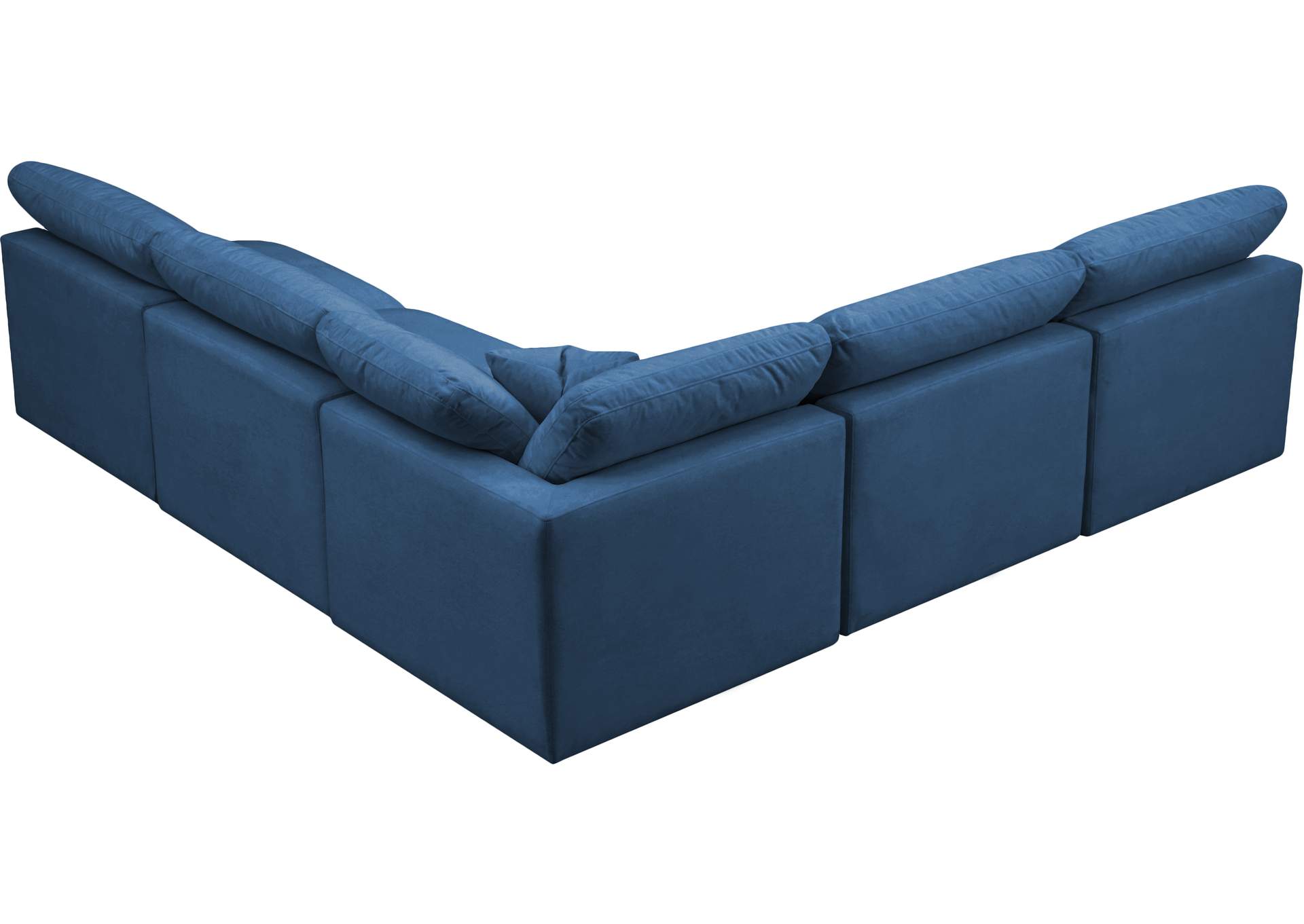 Plush Navy Velvet Standard Comfort Modular Sectional,Meridian Furniture