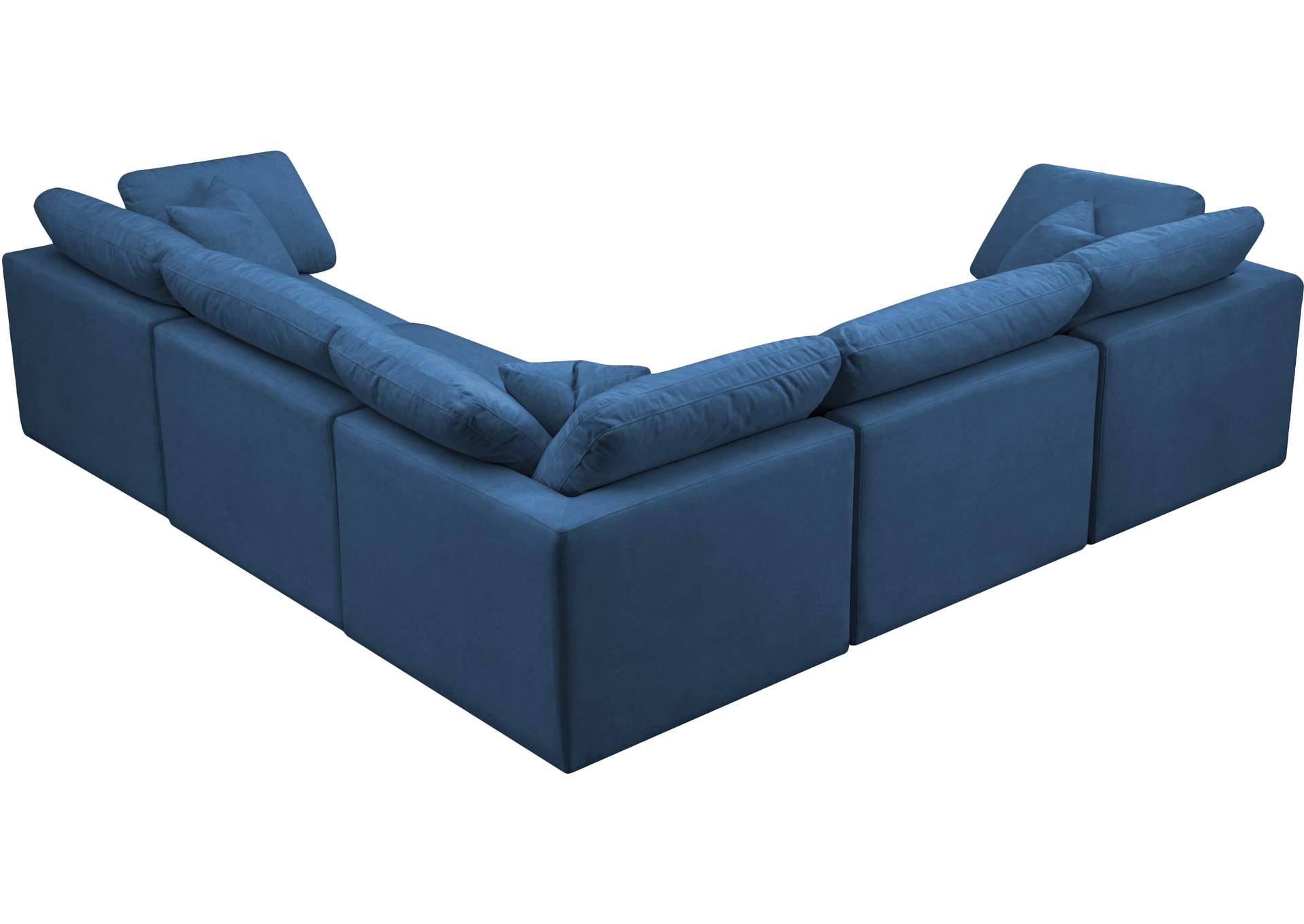 Plush Navy Velvet Standard Comfort Modular Sectional,Meridian Furniture