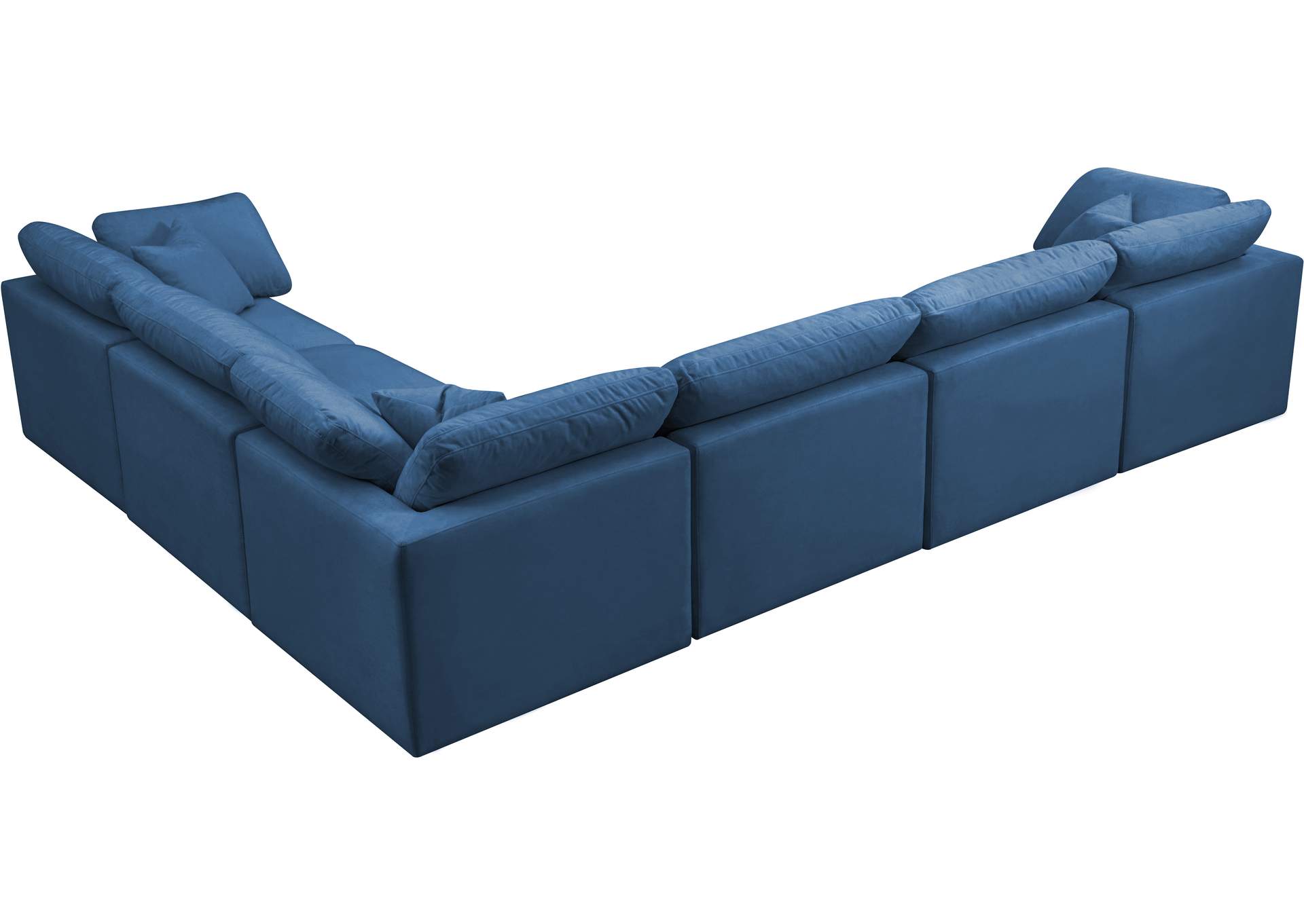 Plush Navy Velvet Standard Comfort Modular Sectional,Meridian Furniture