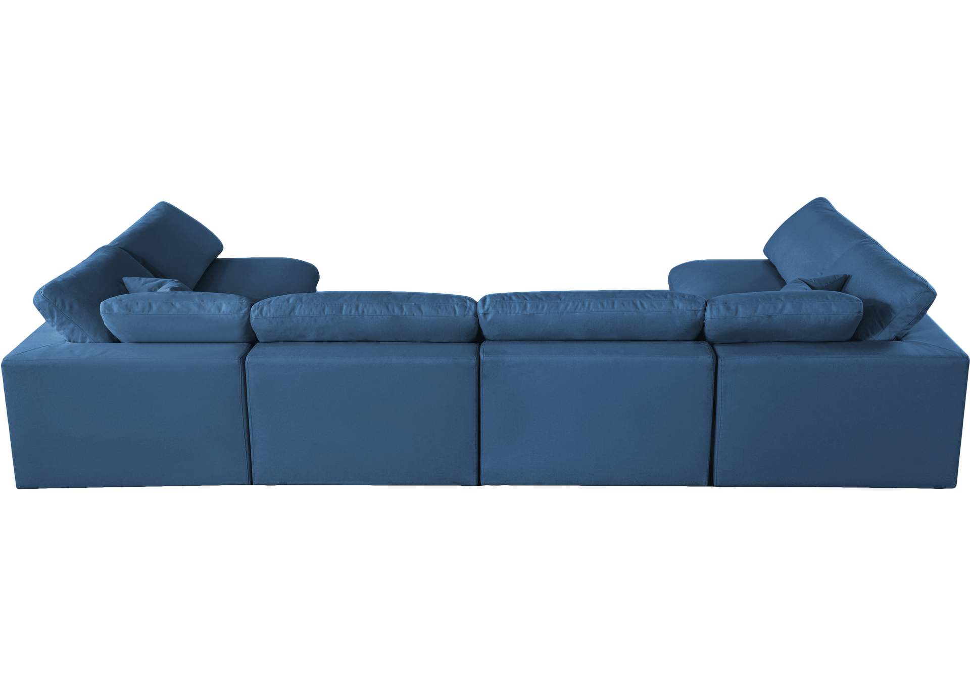 Plush Navy Velvet Standard Comfort Modular Sectional,Meridian Furniture