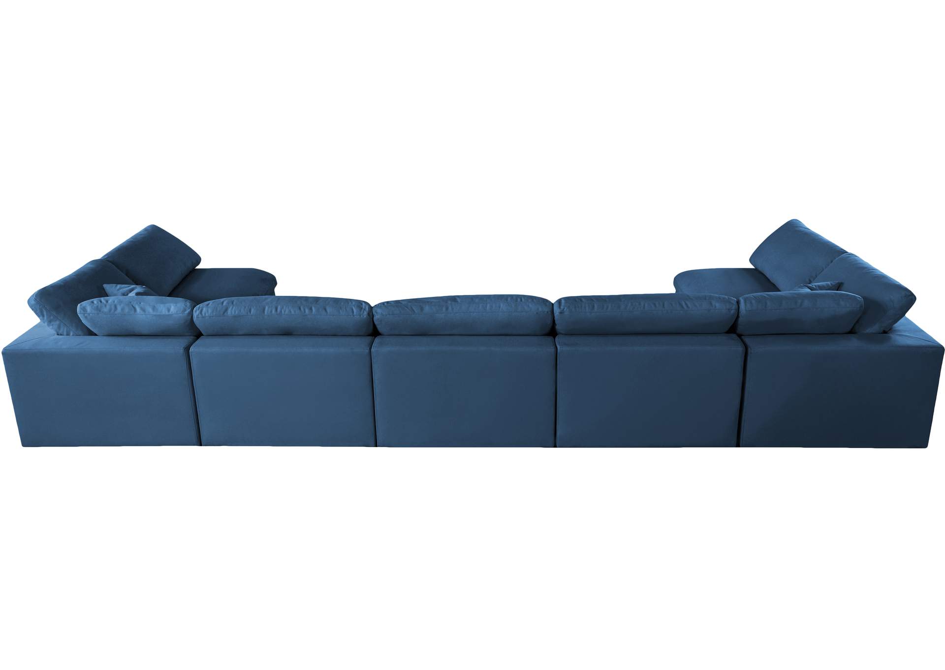 Plush Navy Velvet Standard Comfort Modular Sectional,Meridian Furniture