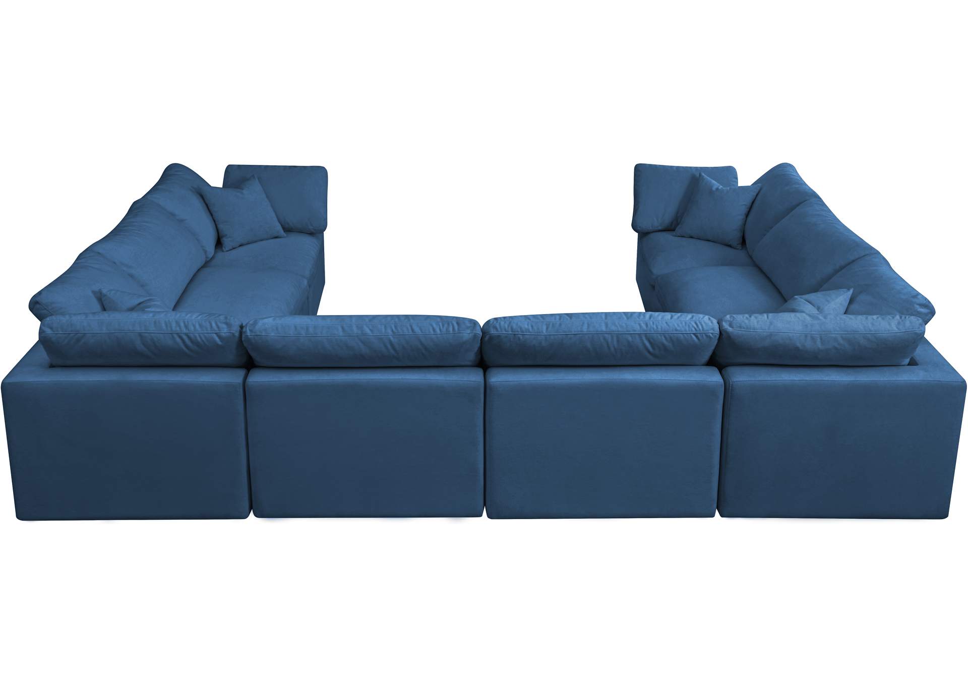 Plush Navy Velvet Standard Comfort Modular Sectional,Meridian Furniture