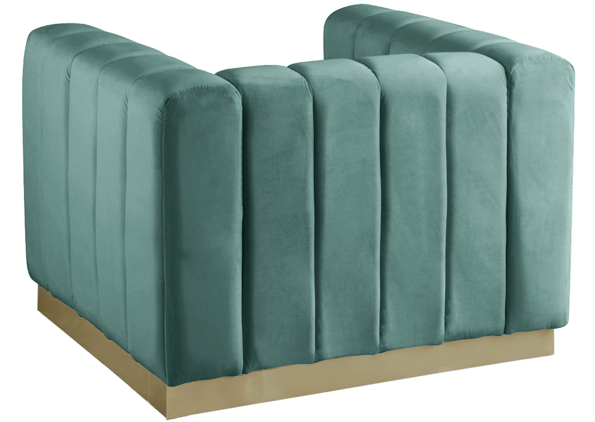 Marlon Mint Velvet Chair,Meridian Furniture