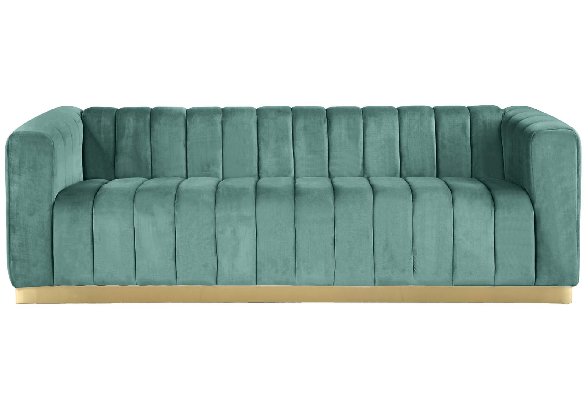 Marlon Mint Velvet Sofa,Meridian Furniture