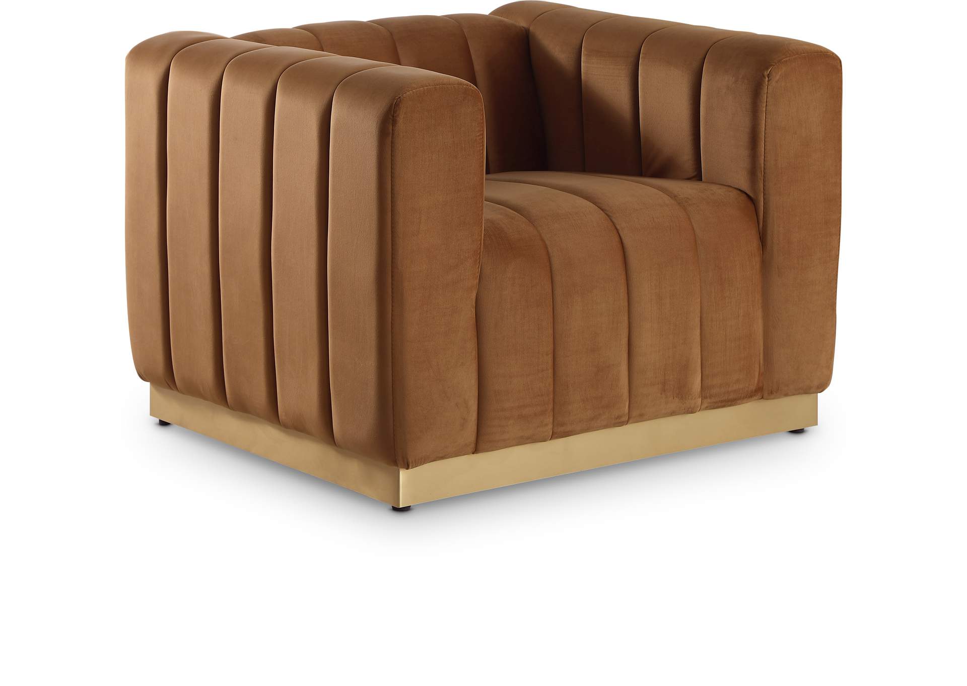 Marlon Saddle Velvet Chair,Meridian Furniture