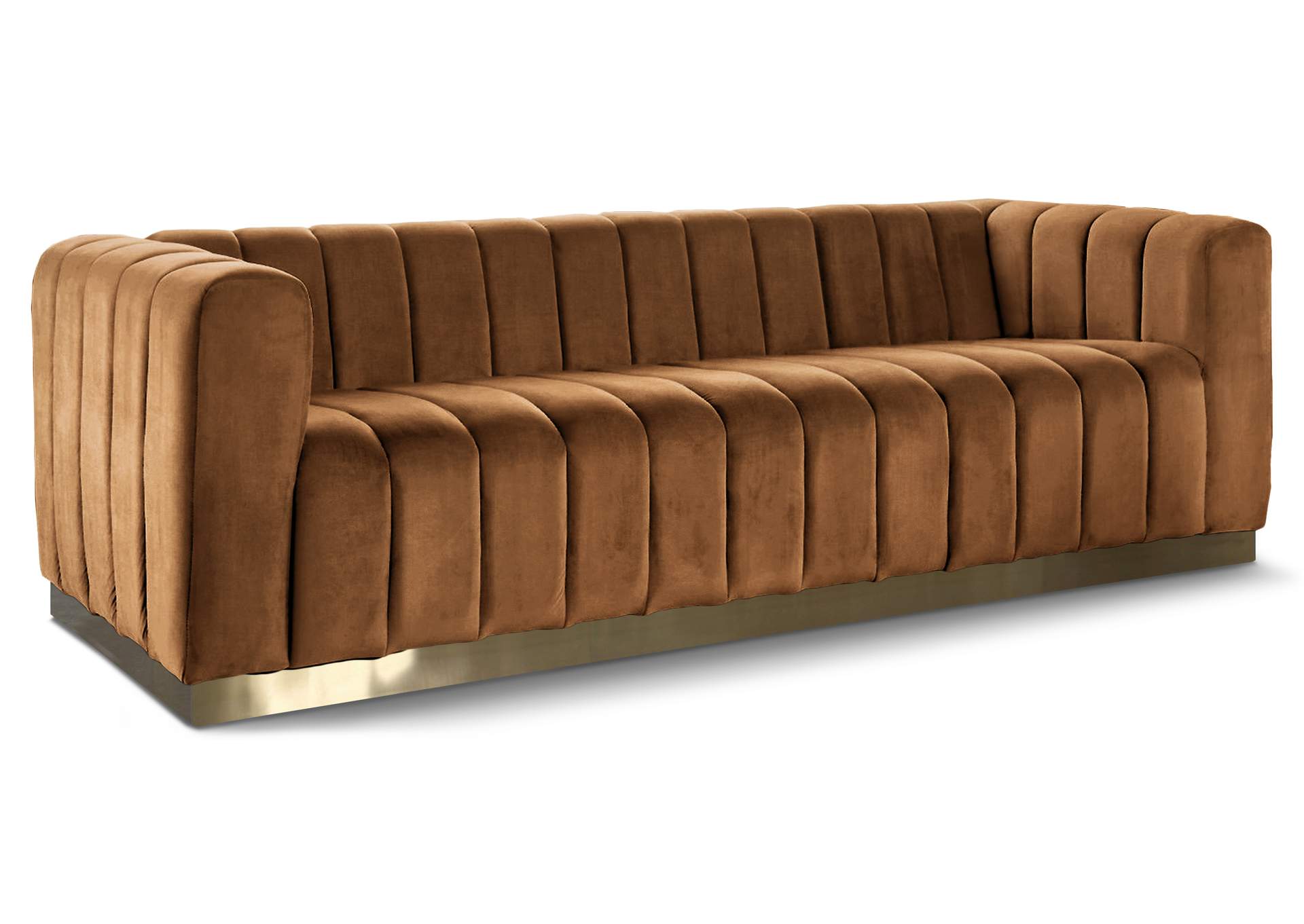 Marlon Saddle Velvet Sofa,Meridian Furniture