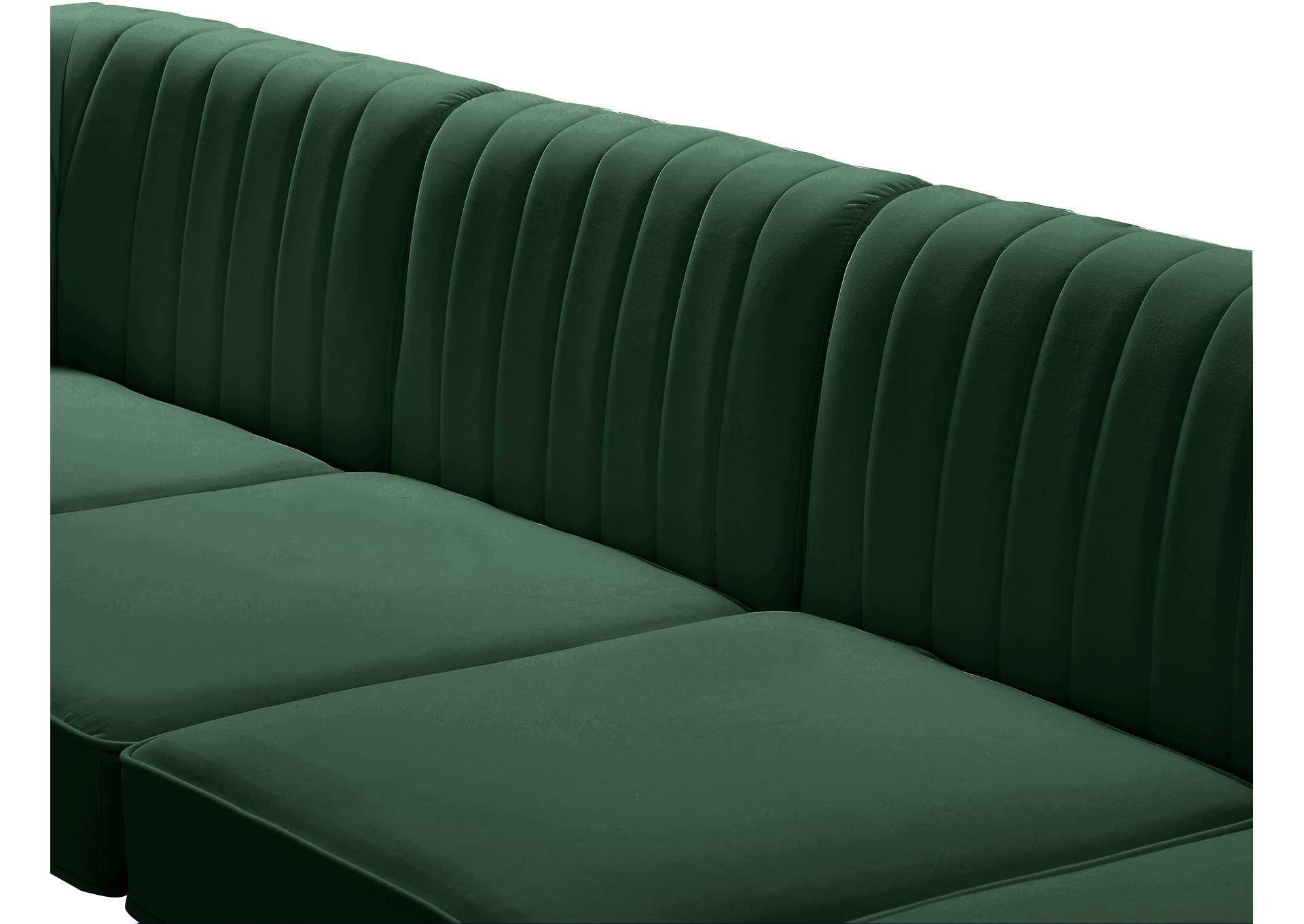 Alina Green Velvet Corner Chair,Meridian Furniture