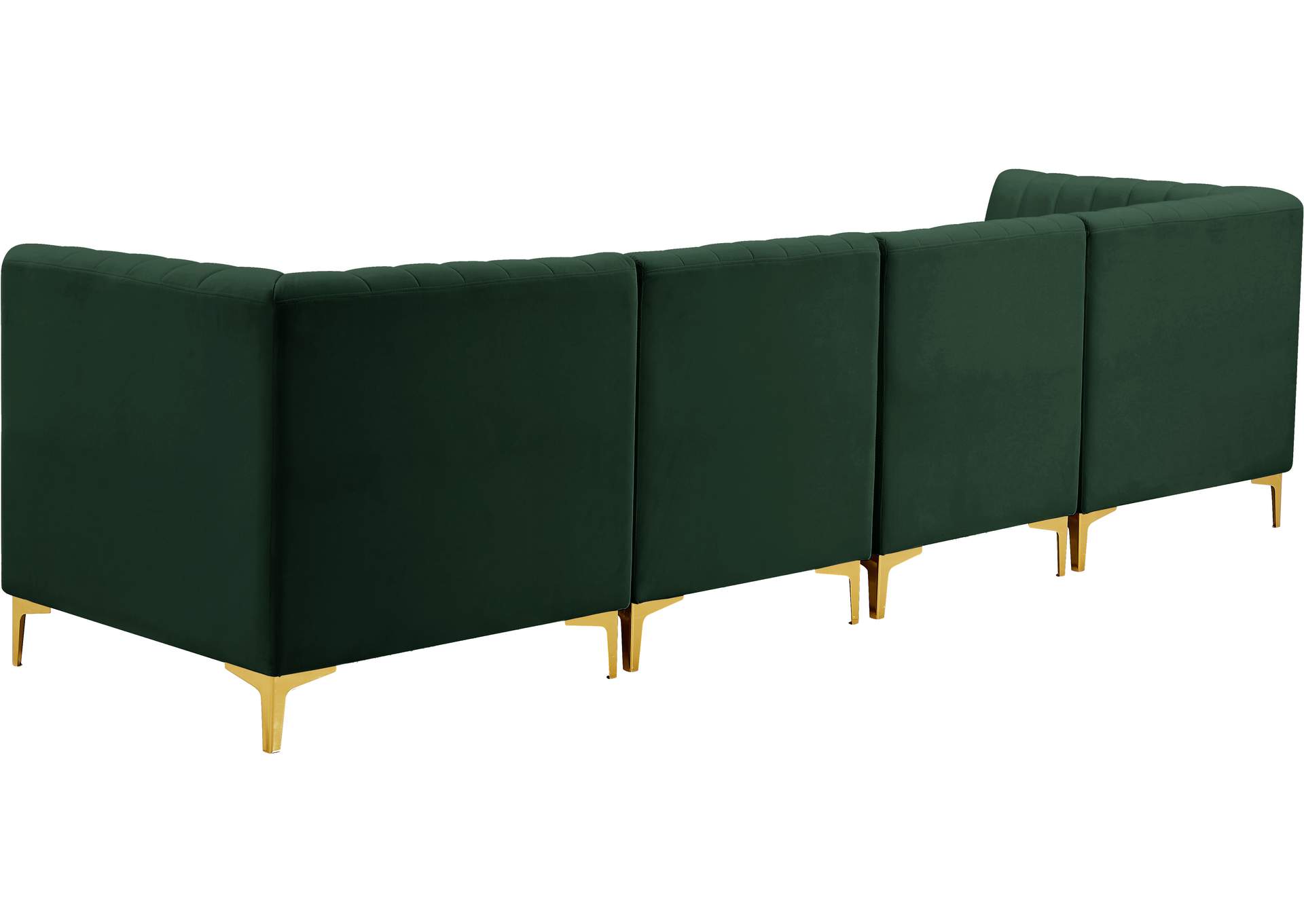 Alina Green Velvet Modular Sectional,Meridian Furniture