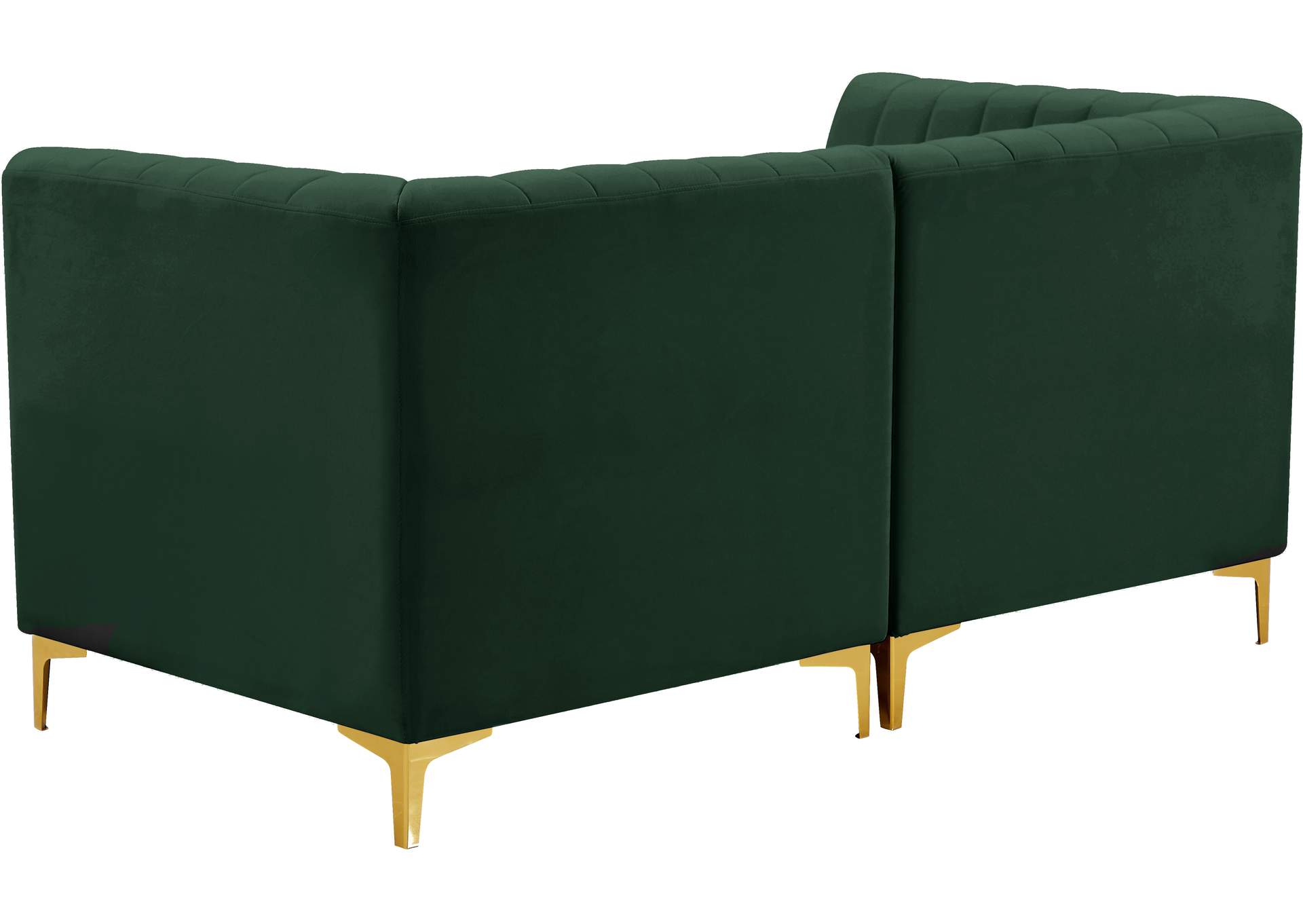 Alina Green Velvet Modular Sectional,Meridian Furniture