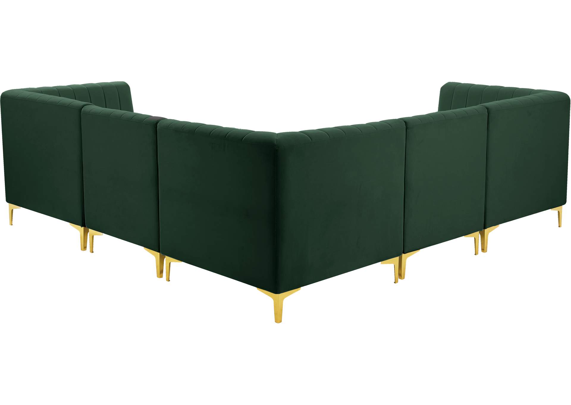 Alina Green Velvet Modular Sectional,Meridian Furniture