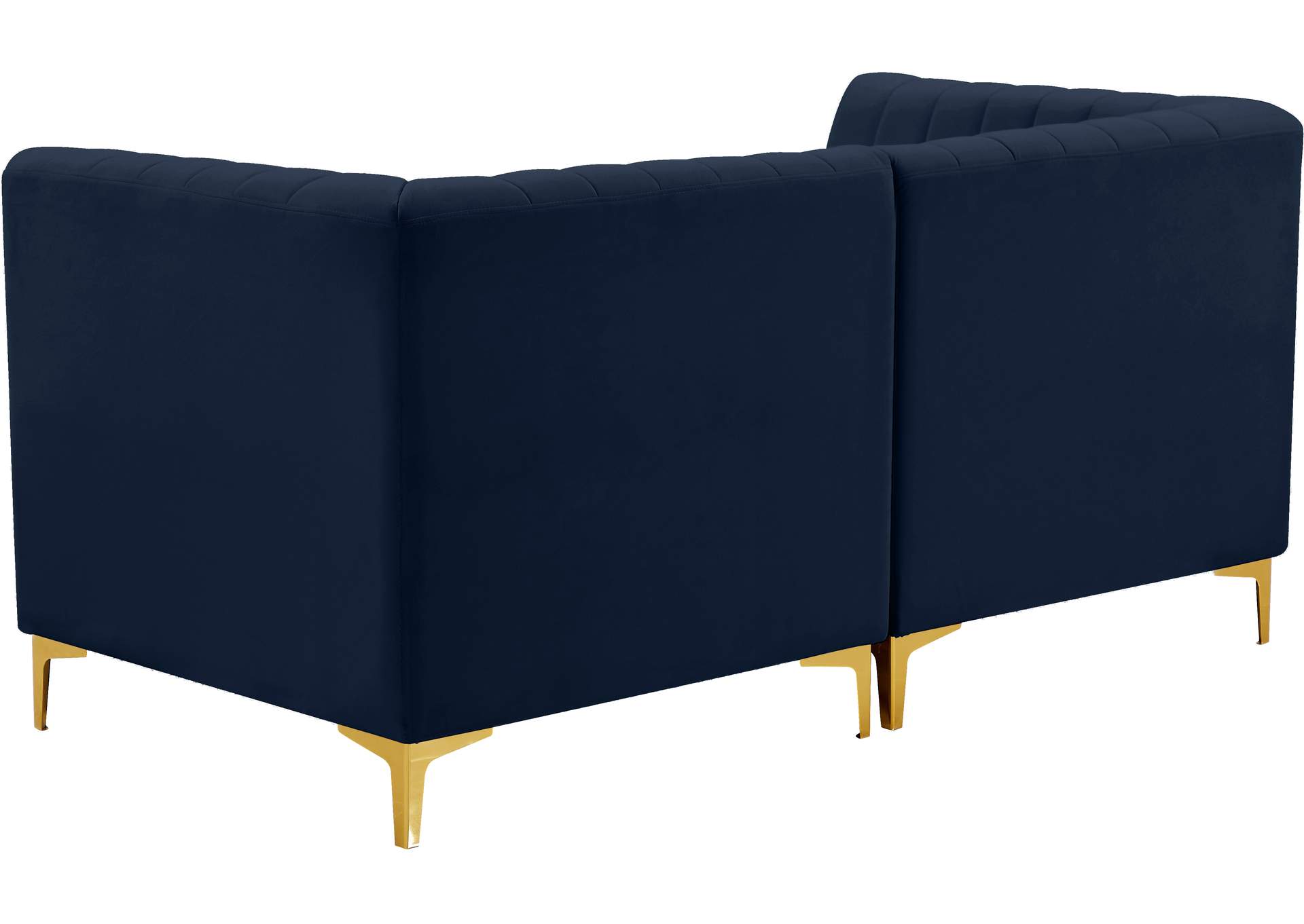 Alina Navy Velvet Modular Sofa,Meridian Furniture