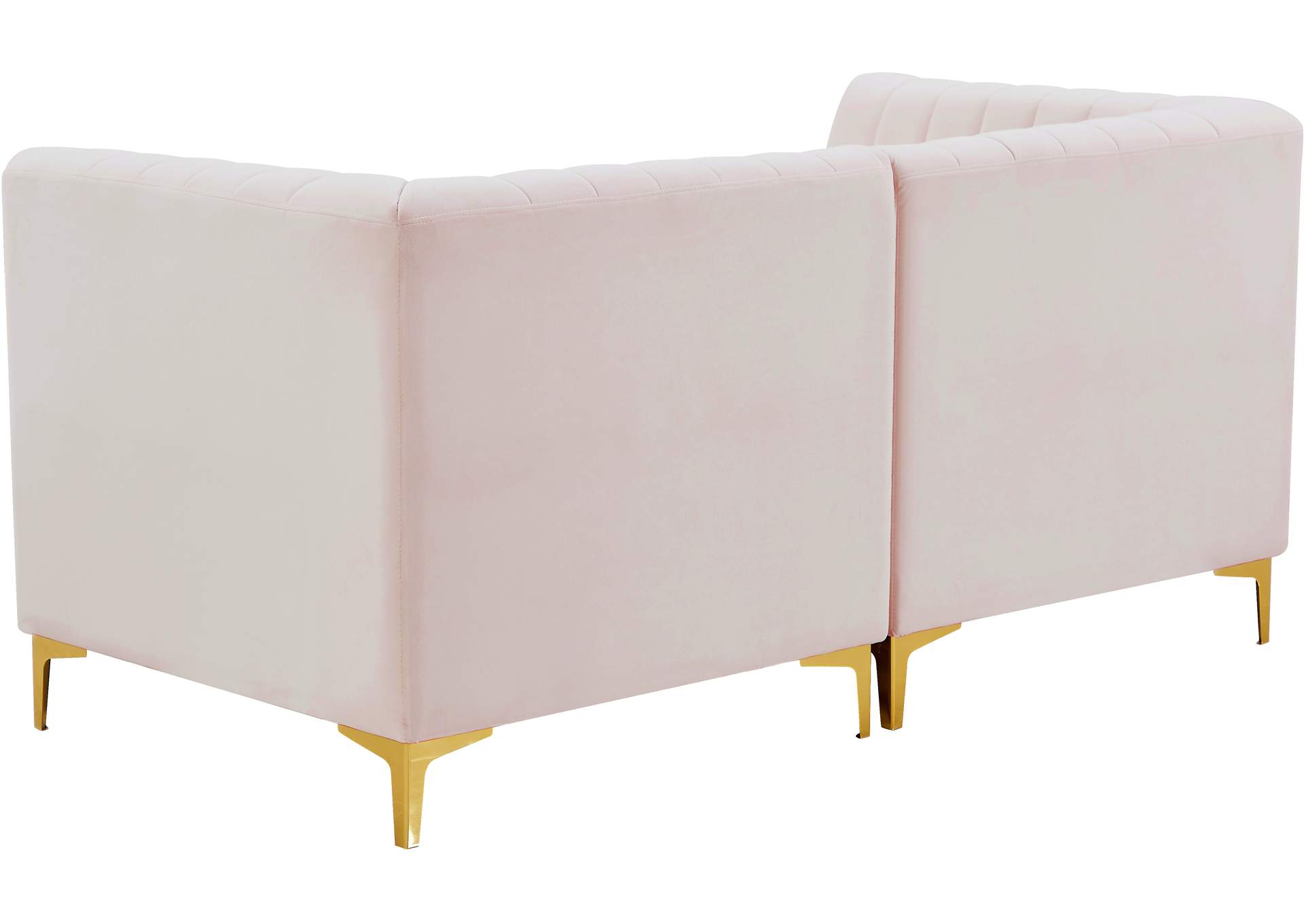 Alina Pink Velvet Modular Sectional,Meridian Furniture