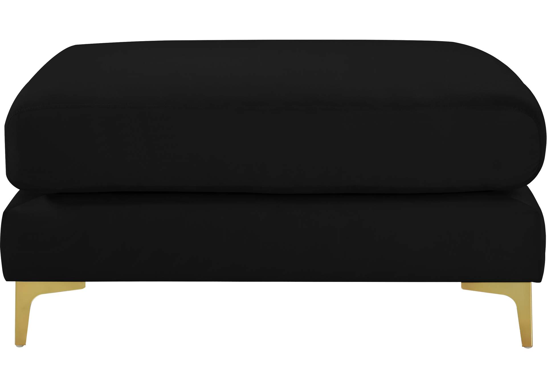 Julia Black Velvet Modular Ottoman,Meridian Furniture