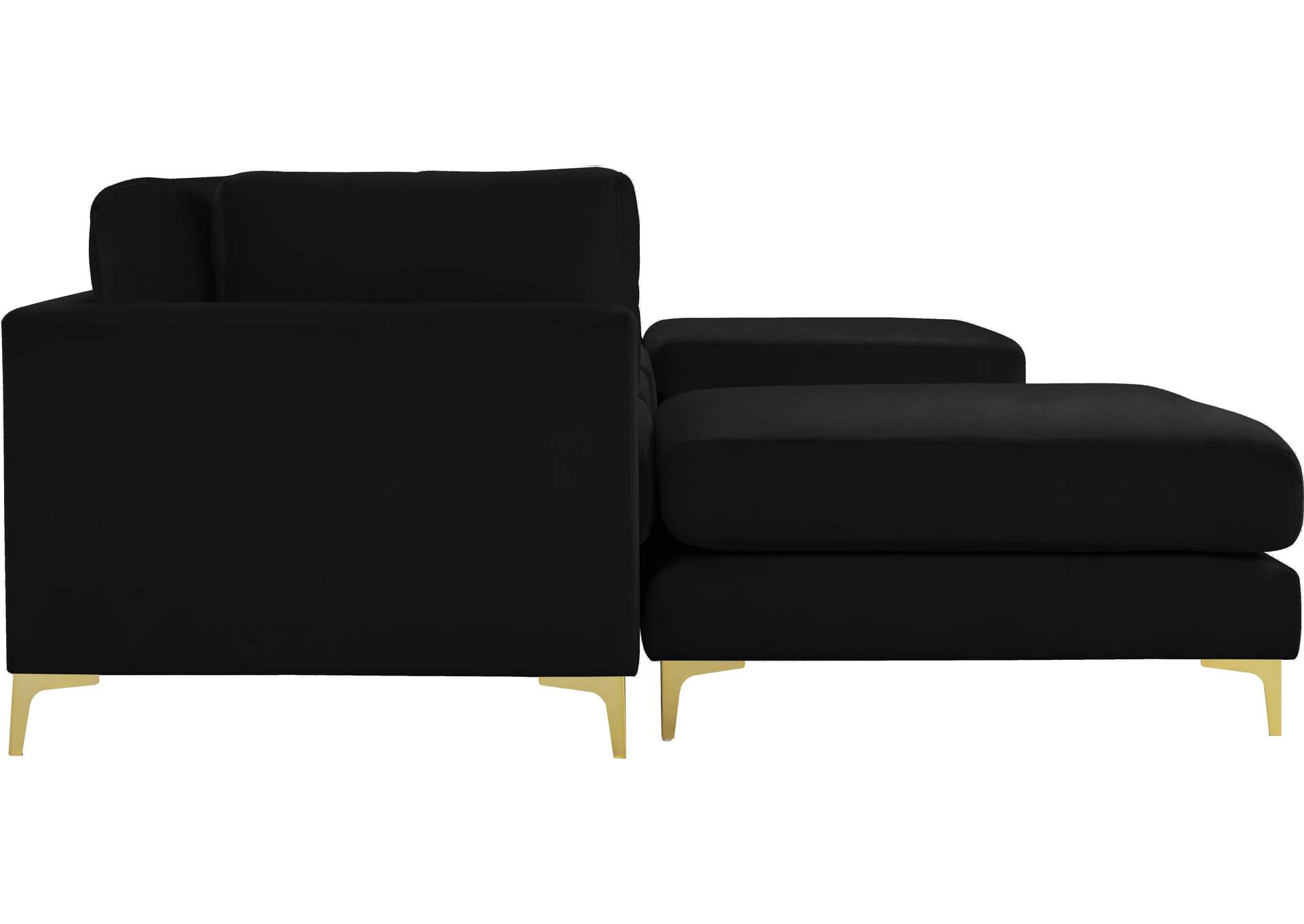 Julia Black Velvet Modular Sectional (6 Boxes),Meridian Furniture