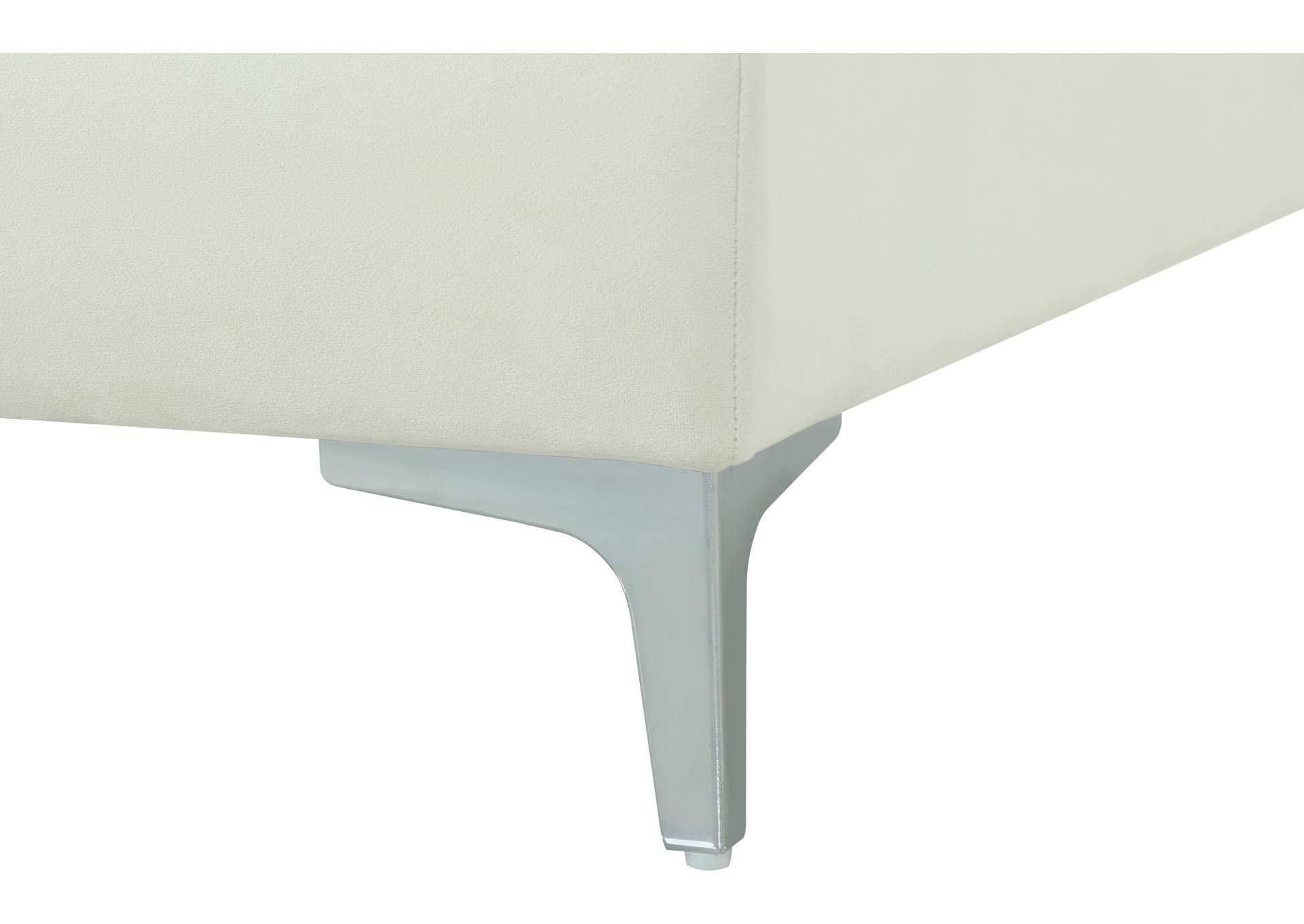 Julia Cream Velvet Modular Corner Chair,Meridian Furniture