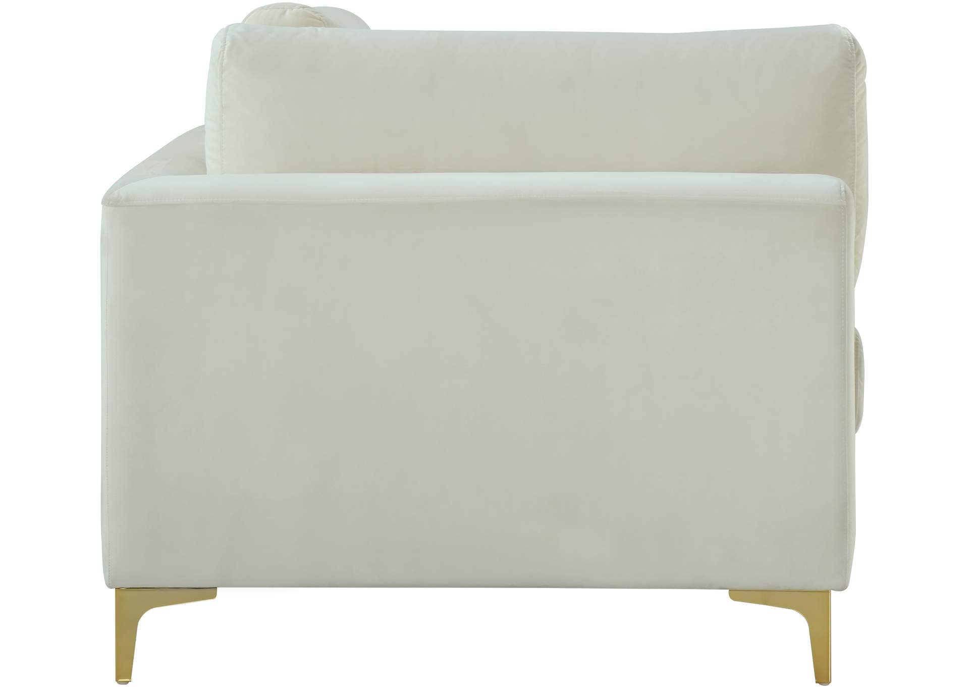 Julia Cream Velvet Modular Corner Chair,Meridian Furniture