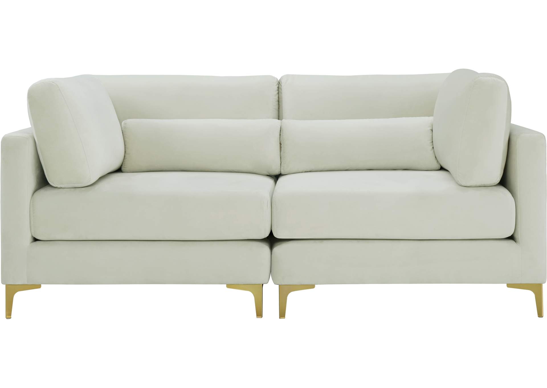 Julia Cream Velvet Modular Sofa,Meridian Furniture