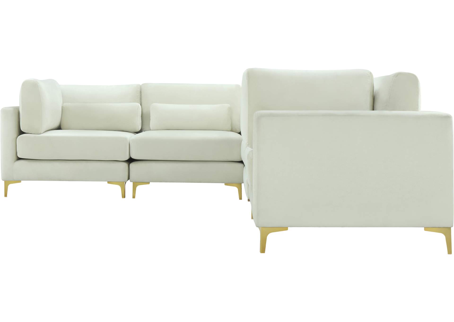 Julia Cream Velvet Modular Sectional (5 Boxes),Meridian Furniture