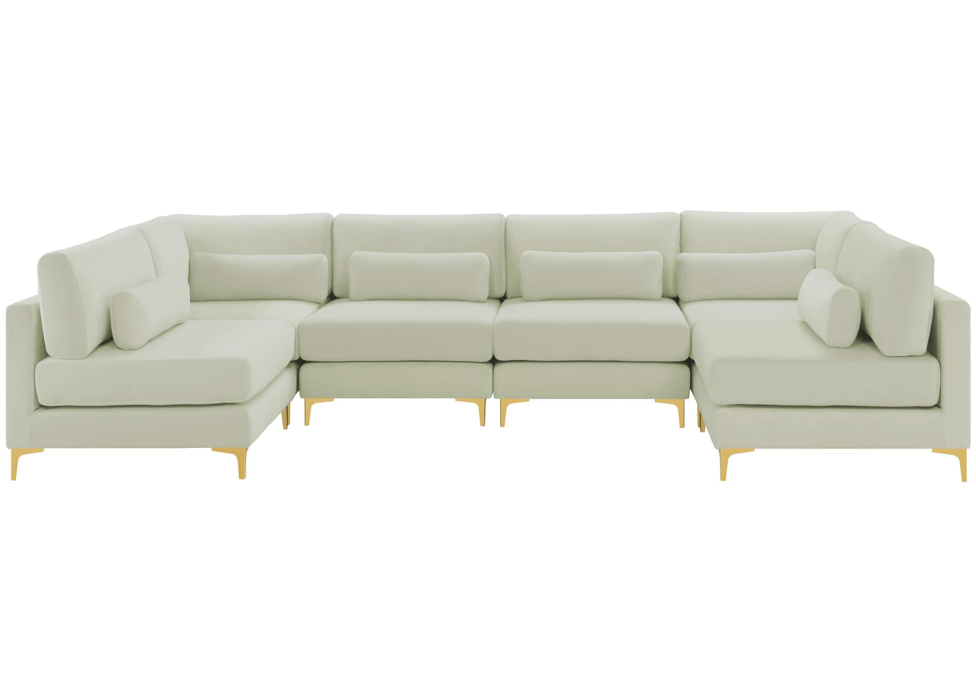 Julia Cream Velvet Modular Sectional (6 Boxes),Meridian Furniture