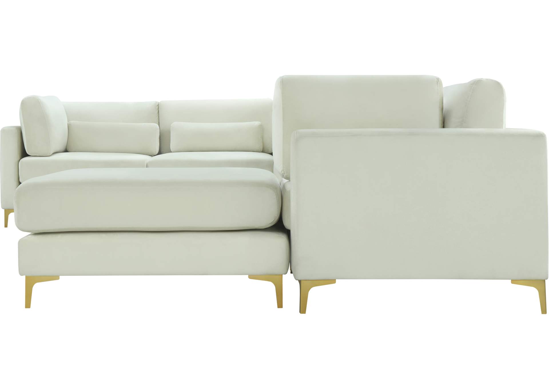 Julia Cream Velvet Modular Sectional (7 Boxes),Meridian Furniture