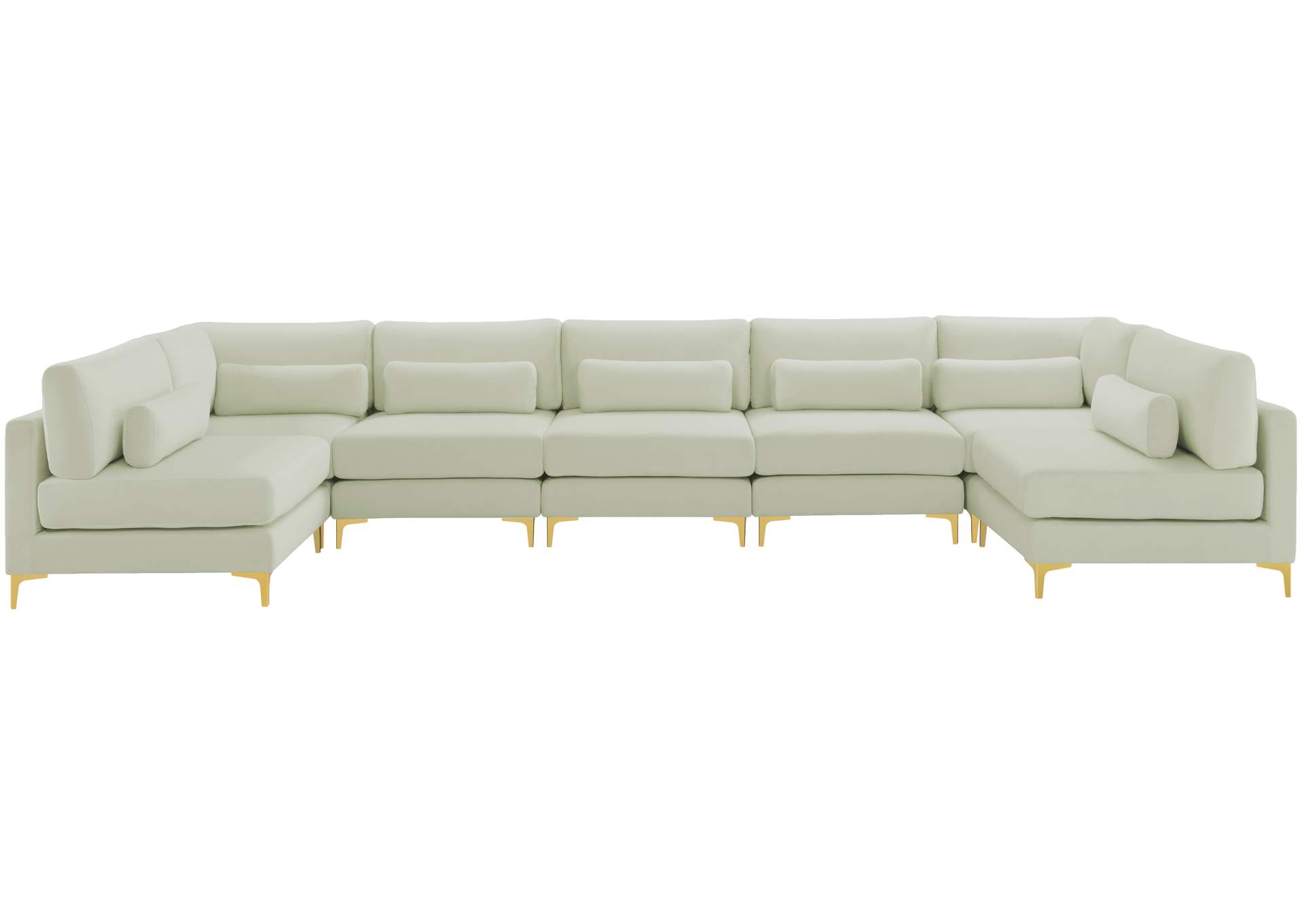 Julia Cream Velvet Modular Sectional (7 Boxes),Meridian Furniture