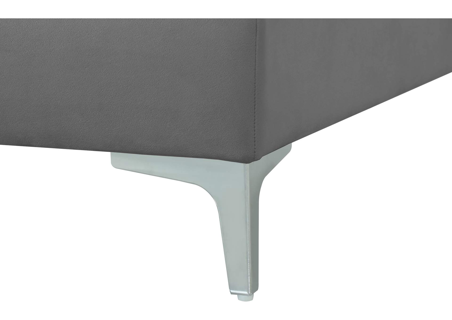 Julia Grey Velvet Modular Corner Chair,Meridian Furniture