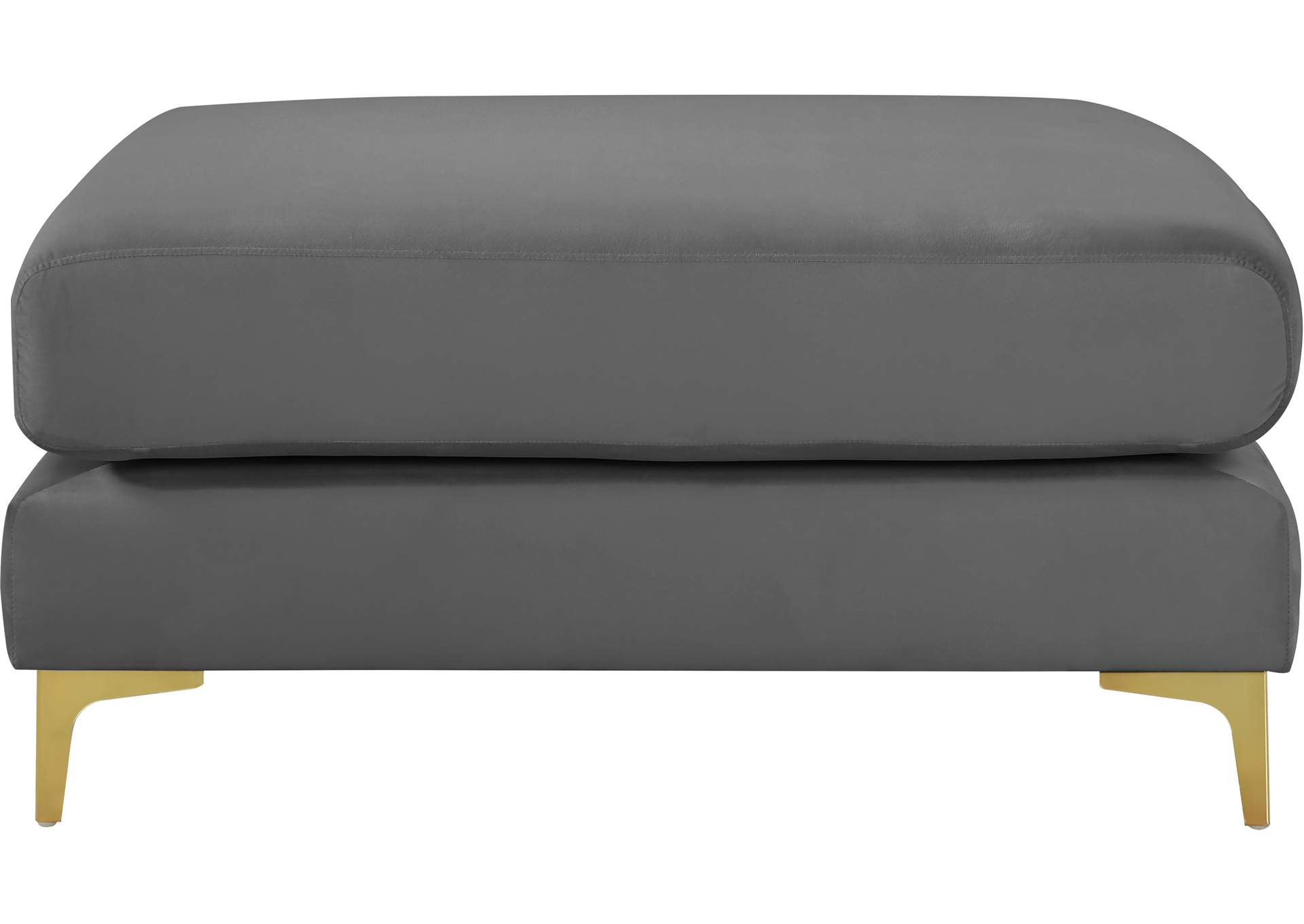 Julia Grey Velvet Modular Ottoman,Meridian Furniture