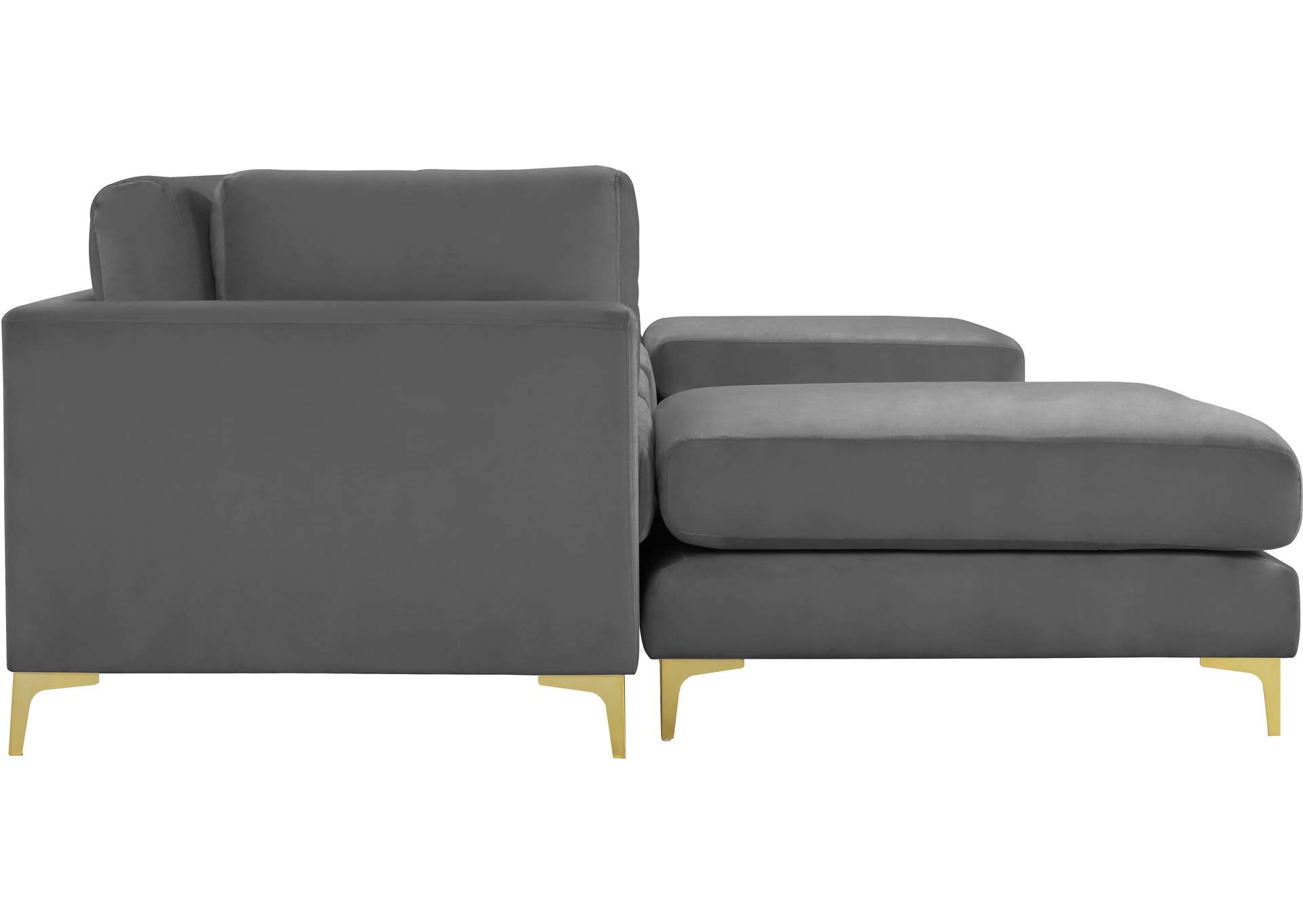 Julia Grey Velvet Modular Sectional (6 Boxes),Meridian Furniture