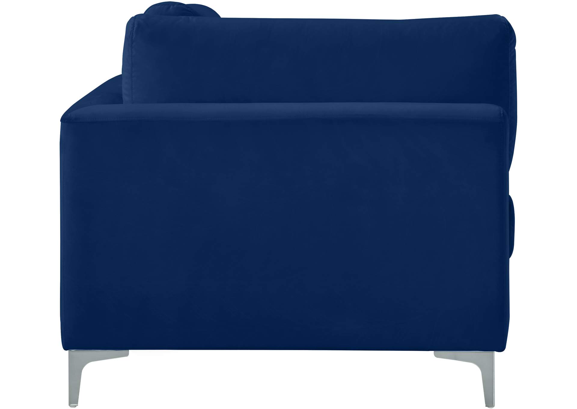 Julia Navy Velvet Modular Corner Chair,Meridian Furniture