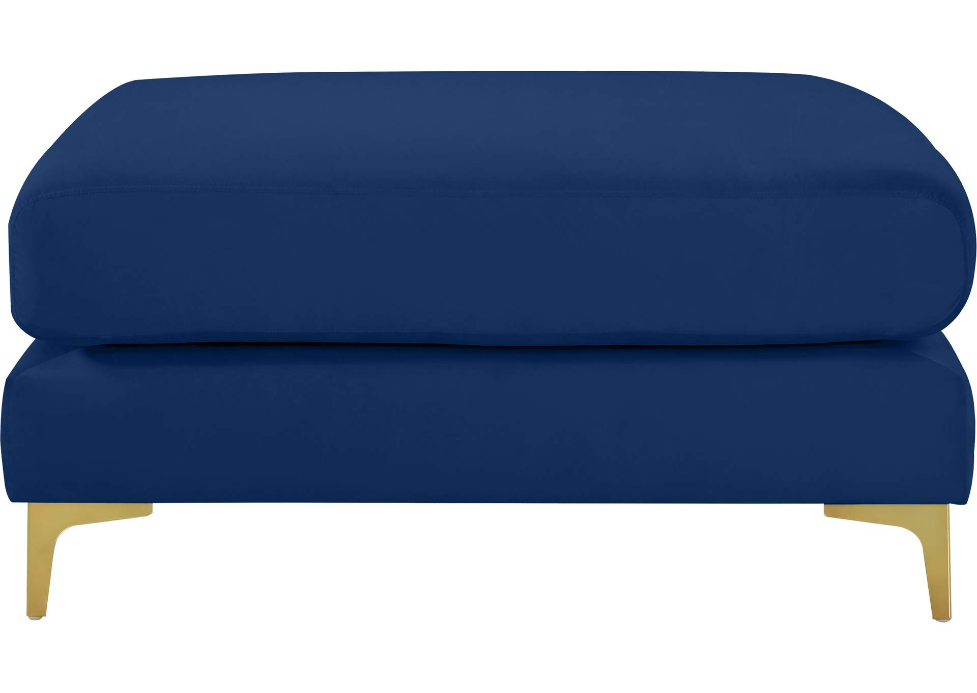 Julia Navy Velvet Modular Ottoman,Meridian Furniture