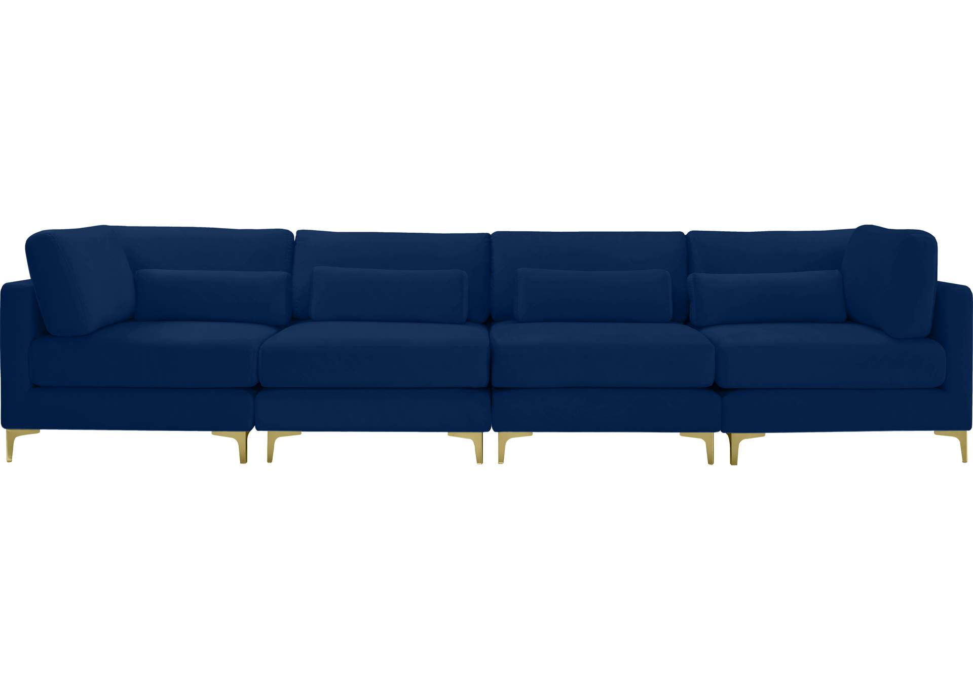 Julia Navy Velvet Modular Sofa (4 Boxes),Meridian Furniture