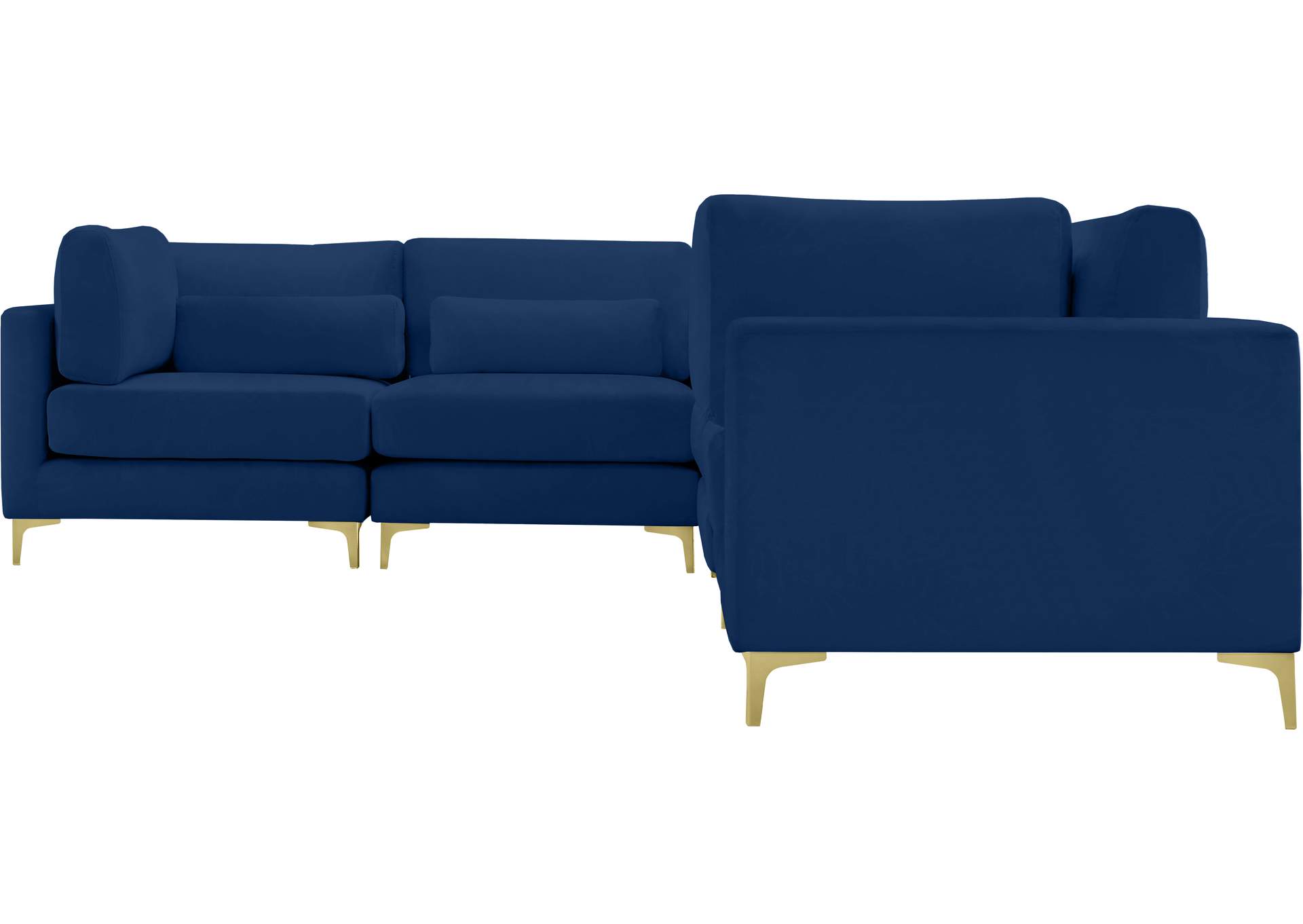 Julia Navy Velvet Modular Sectional (5 Boxes),Meridian Furniture